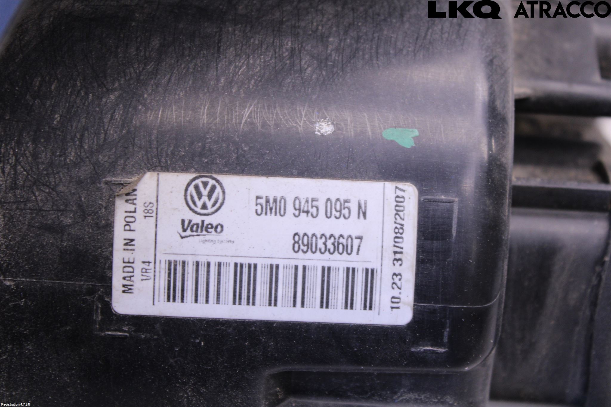 Volkswagen VW GOLF PLUS/CROSS GOLF 04-14 Baklykt Venstre