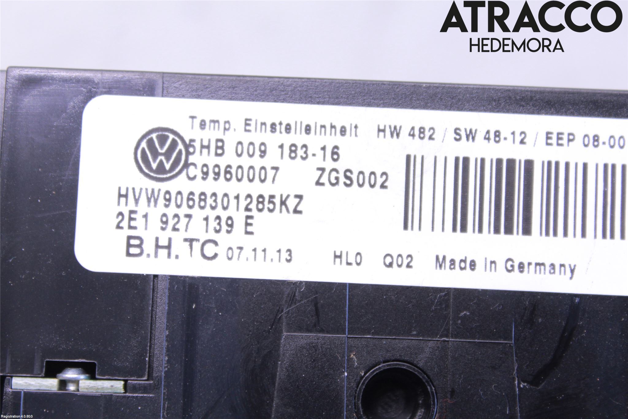 Volkswagen VW CRAFTER 06-16 Varme Ac Betjening-Display