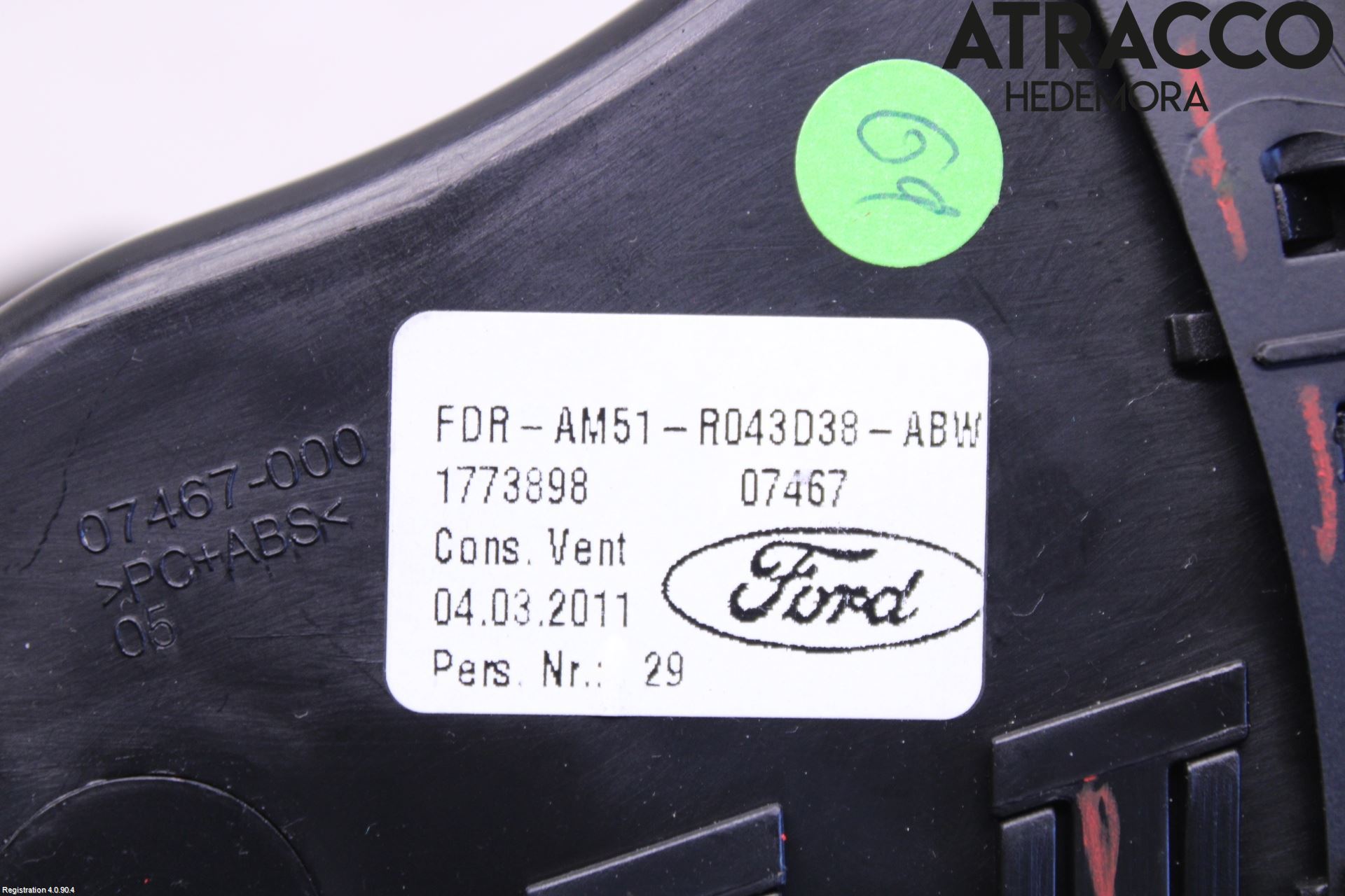 Ford C-MAX II  11-14 Dashbord Kanal - Dyse