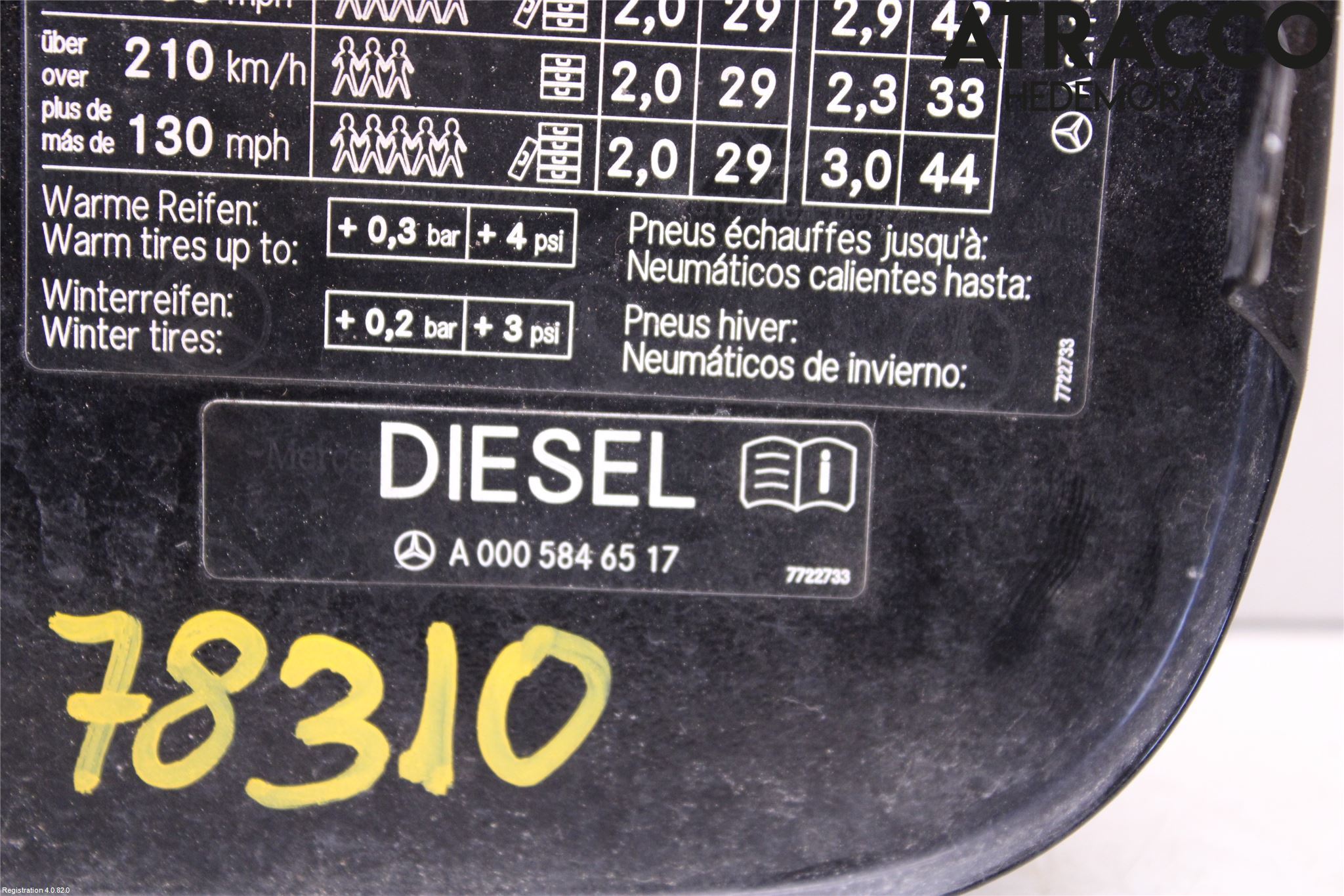 Mercedes-Benz MB E-KLASS (W211) 02-09 Drivstoff Tankluke