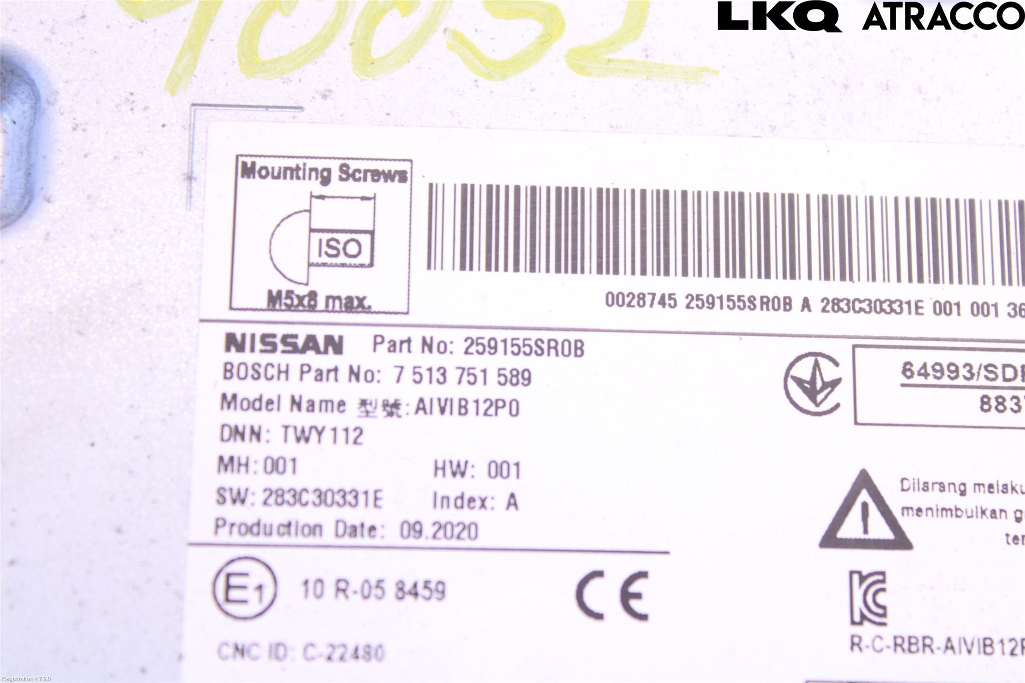 Nissan LEAF 18- Stereo Radio Med Cd