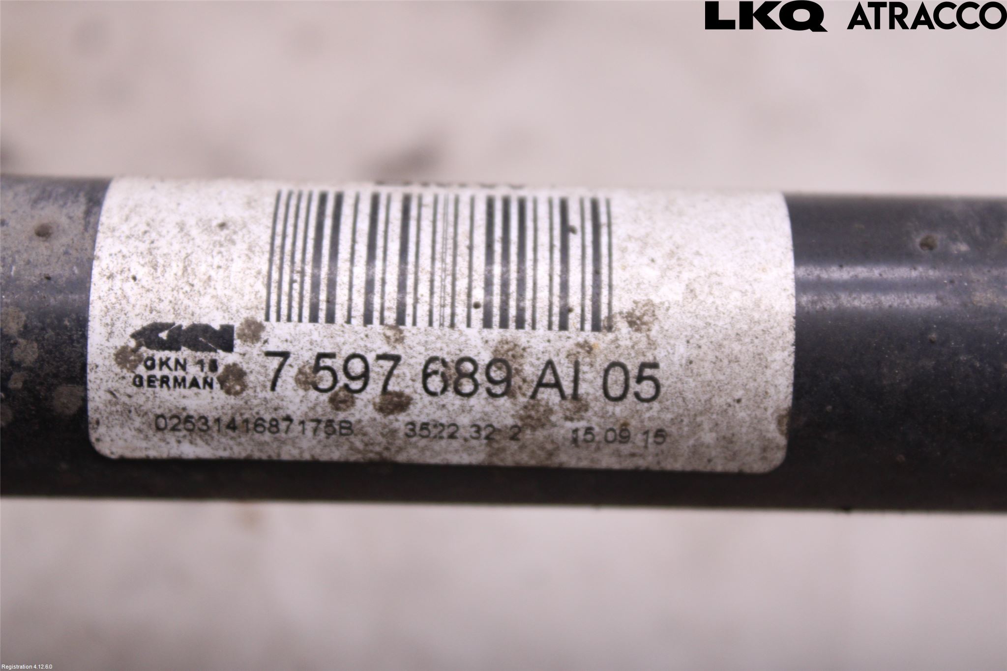 BMW 4 F32/F33/F82/F83 13-20 Drivaksel Bak Kompl Venstre