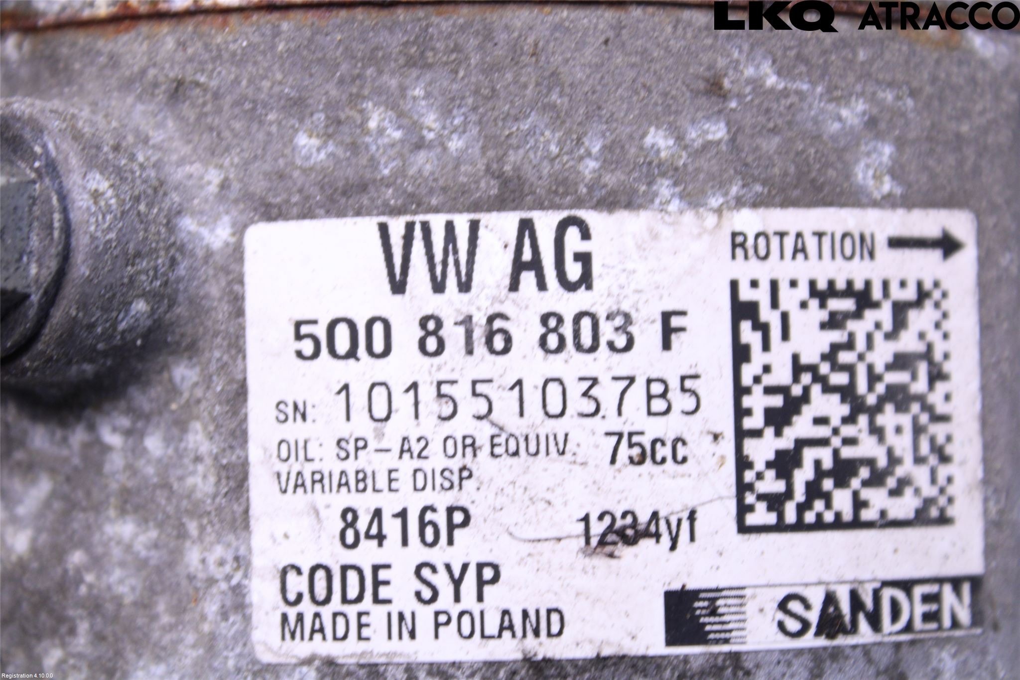 Skoda FABIA 15-21 Varme Ac Kompressor