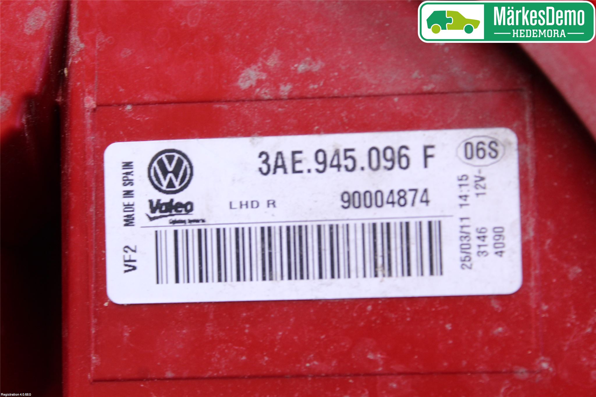 Volkswagen VW PASSAT 05-11 Baklykt Høyre