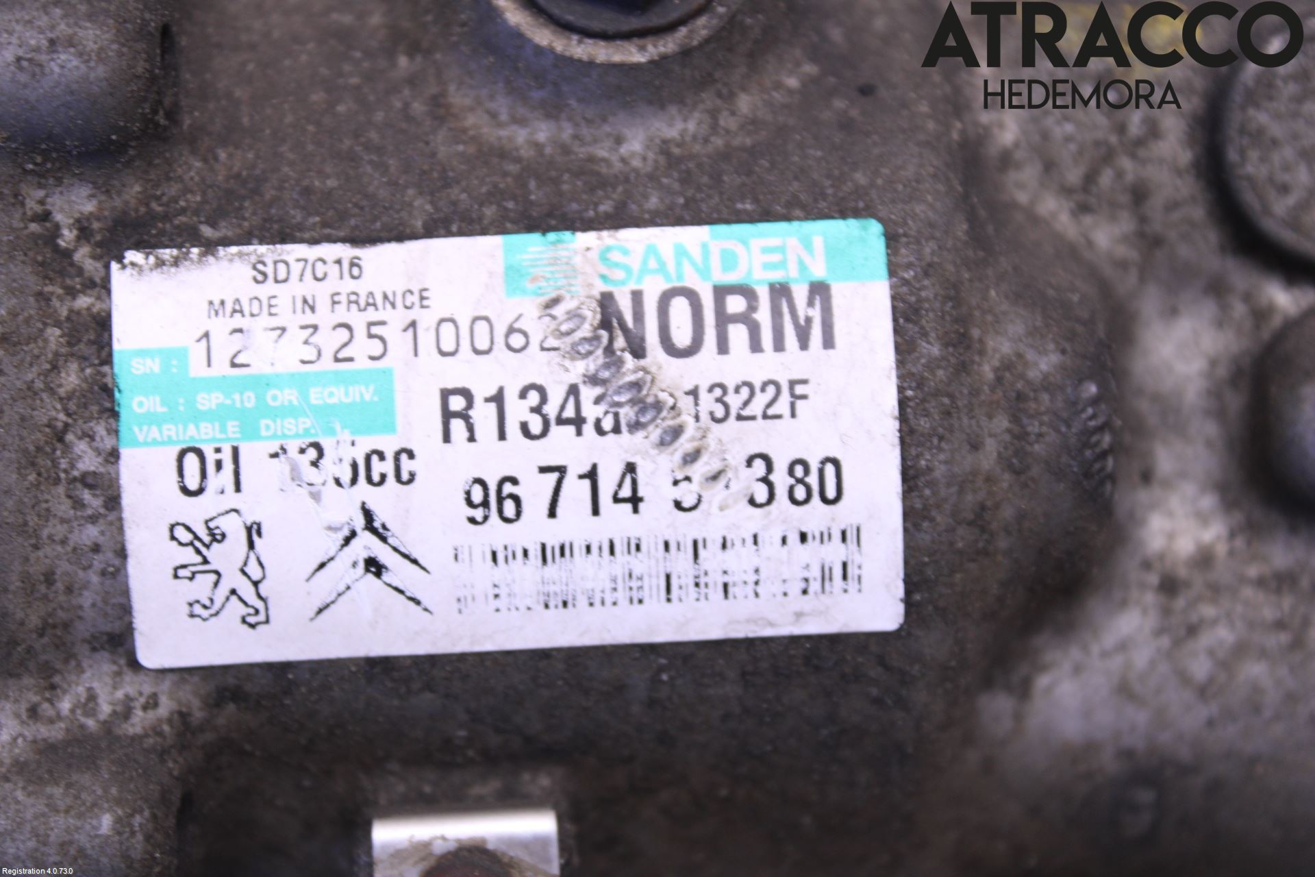 Citroen C5 08-17 Varme Ac Kompressor