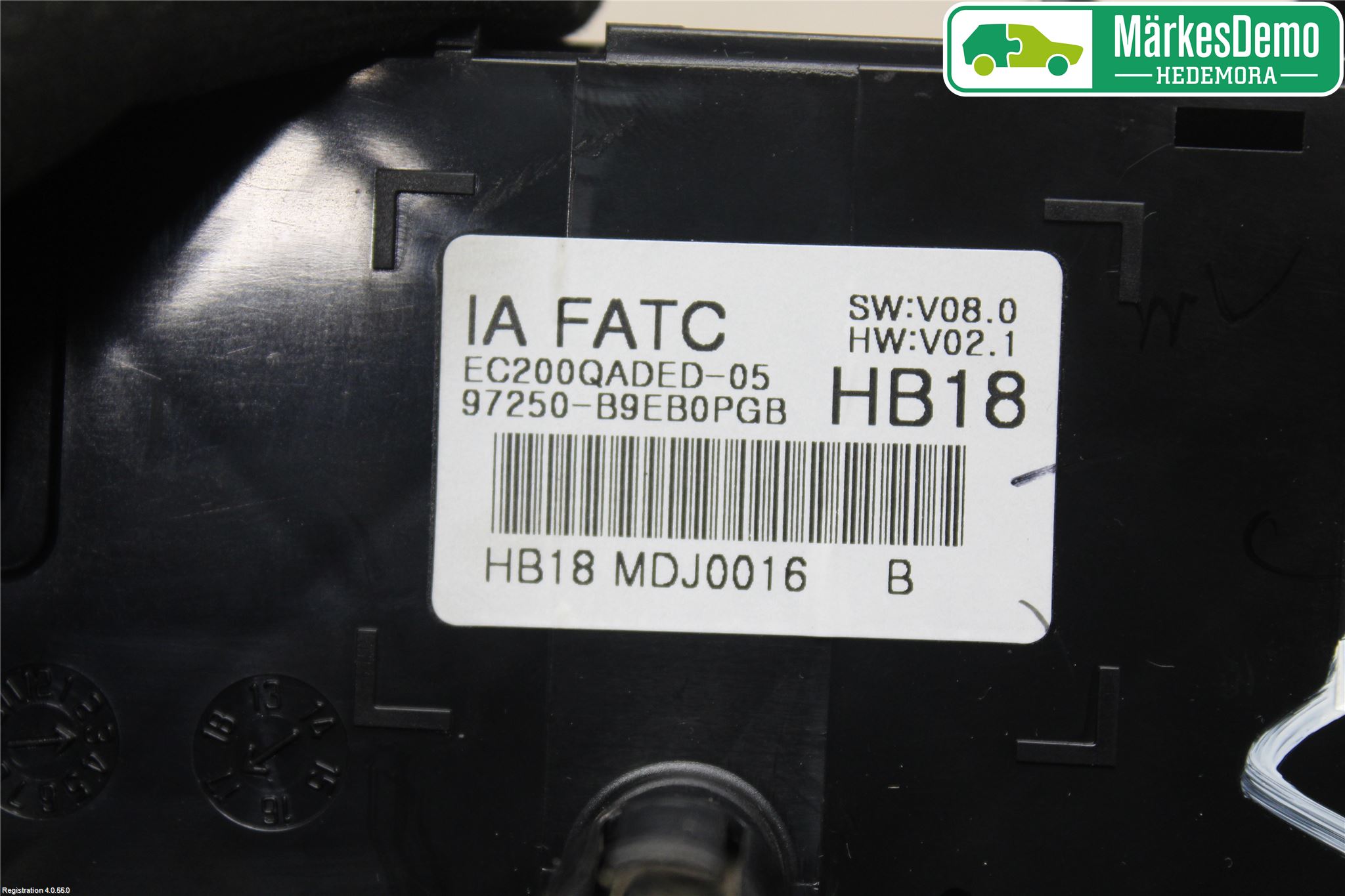 Hyundai i10 BA 17-20 Varme Ac Betjening-Display