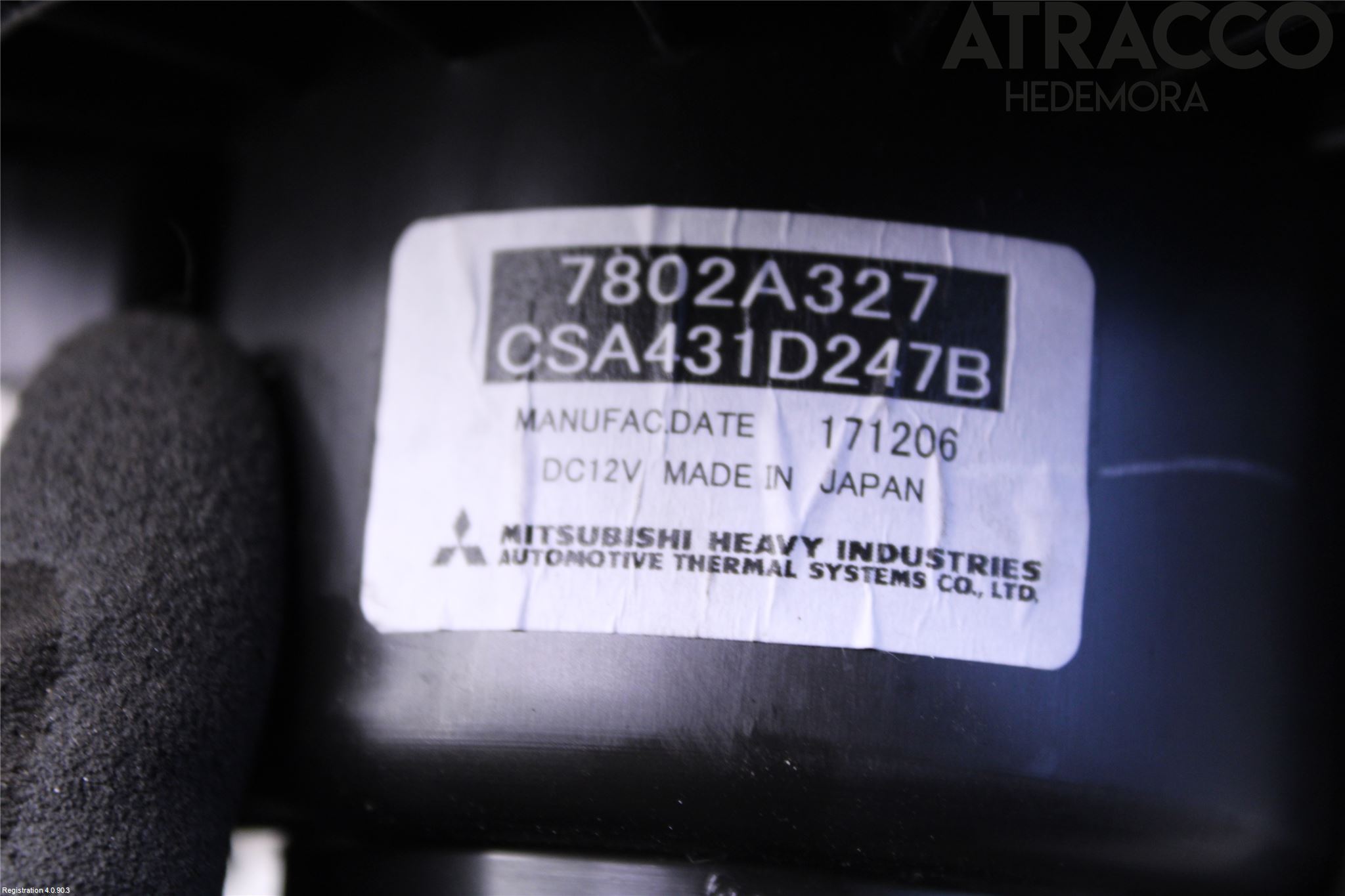 Mitsubishi OUTLANDER 13-21 Varme Ac Varmeapparatvifte