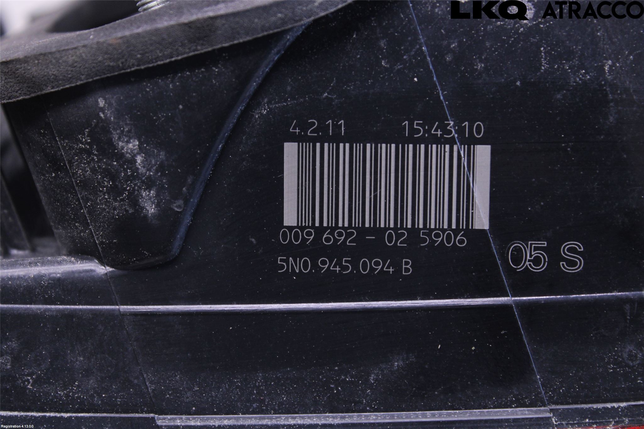 Volkswagen VW TIGUAN 07-16 Baklykt Høyre  På Luke(Indre)