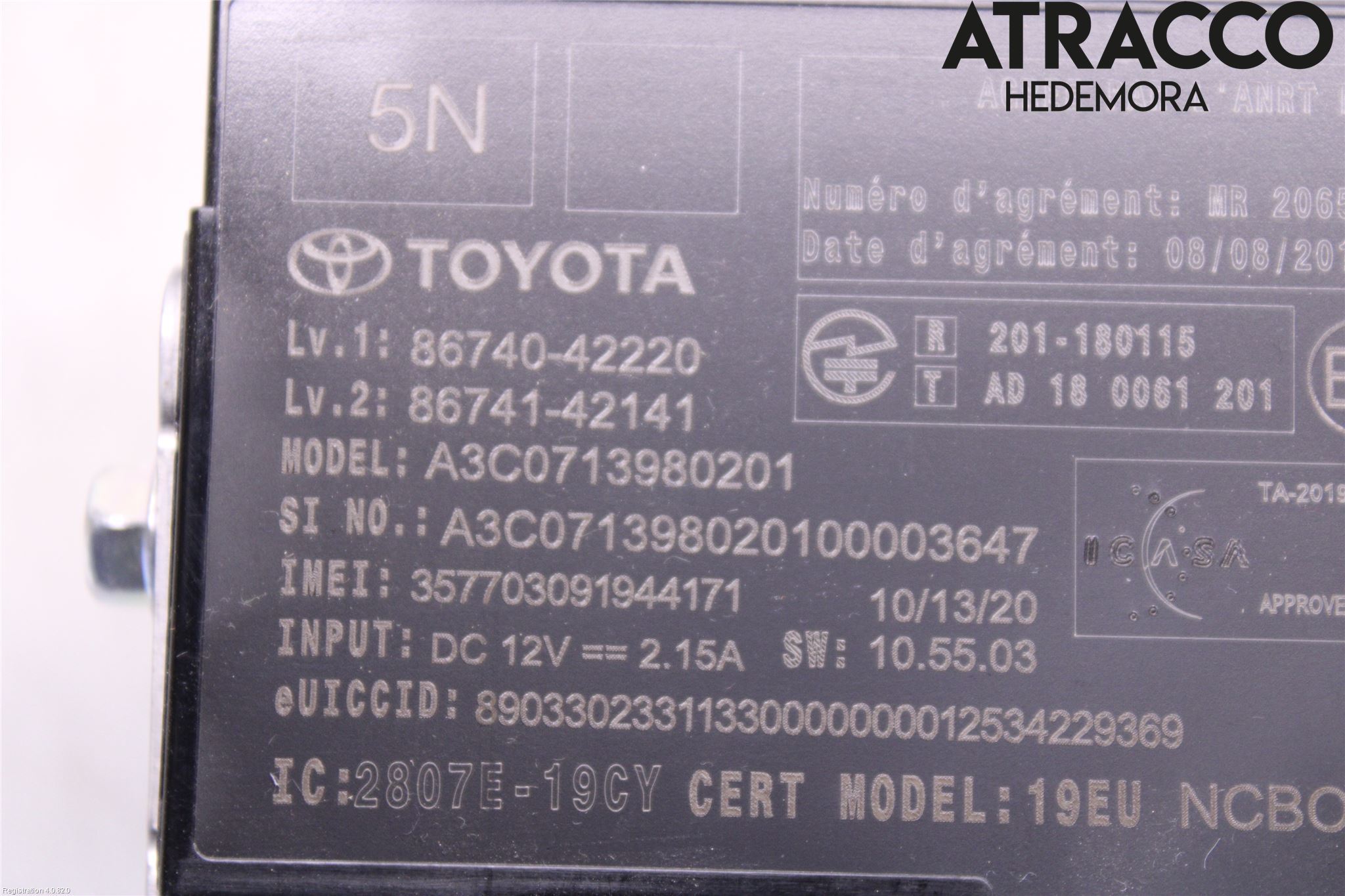 Toyota RAV4 19- Styreenhet Tale