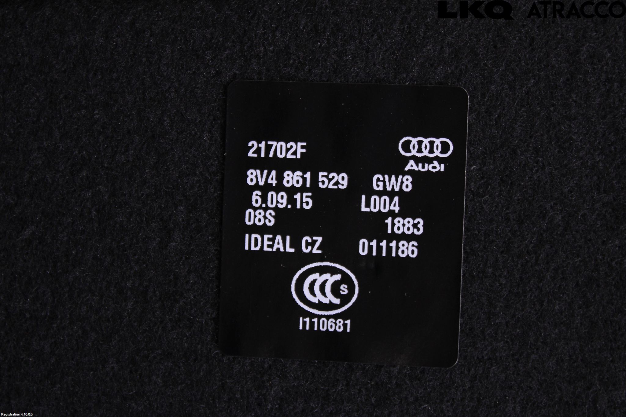 Audi A3/S3 8V 13-20 Bakluke Bun (Utgår 5023)