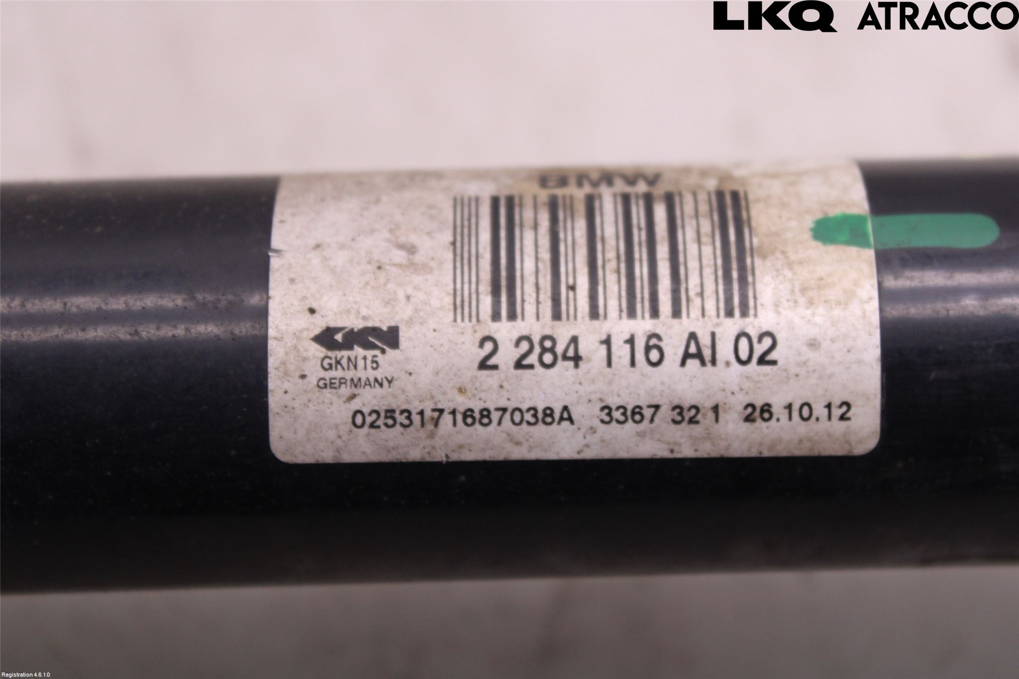 BMW 5 F10/F11/F18 09-17 Drivaksel Bak Kompl Høyre