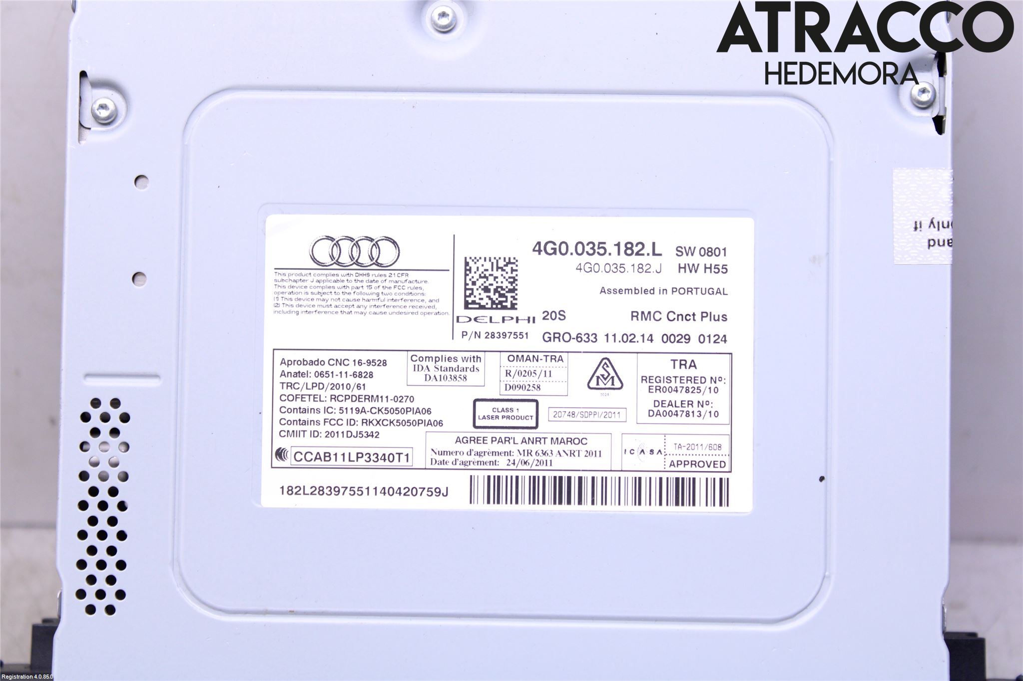 Audi A6/S6 4G 11-18 Stereo Radio Med Cd