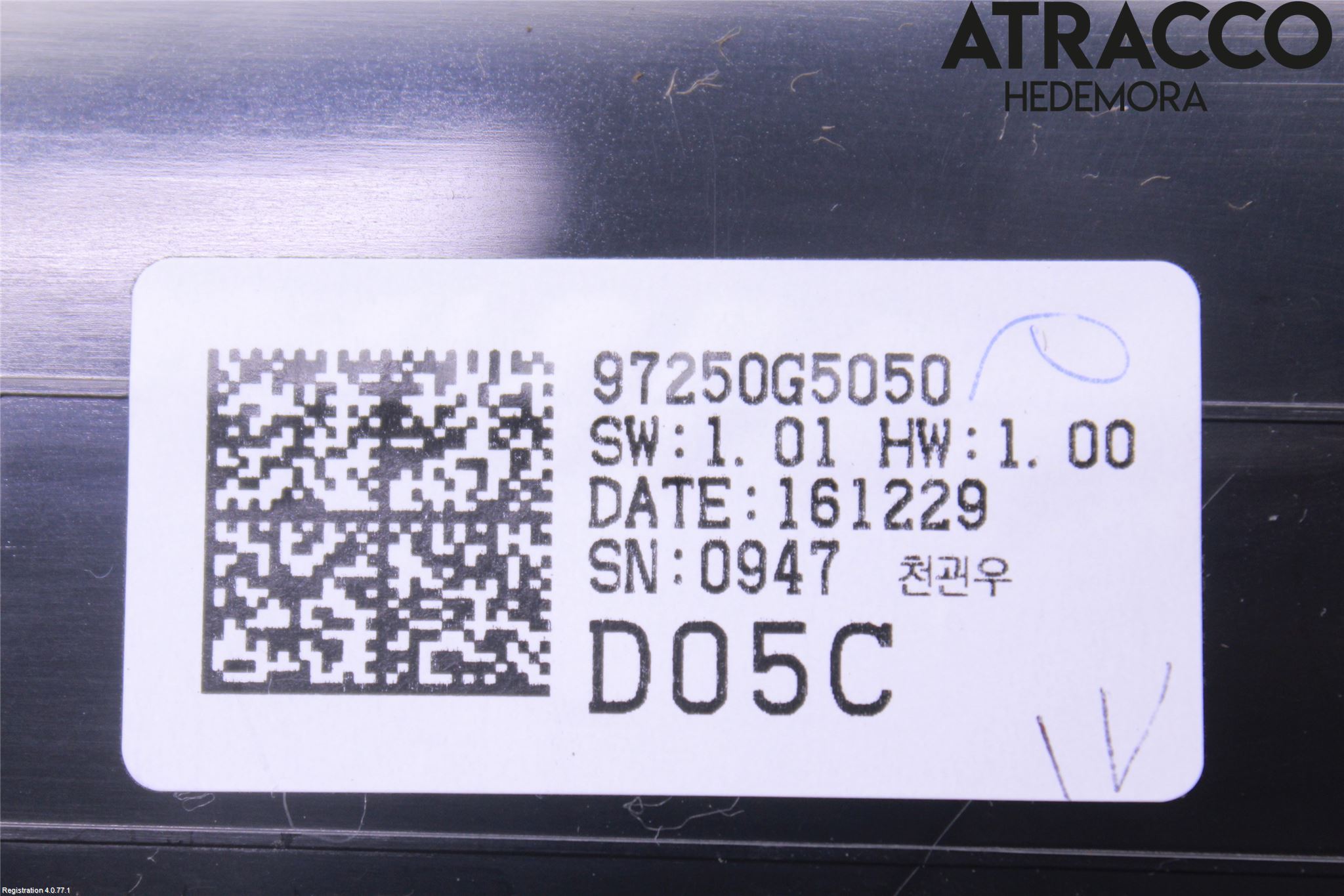 Kia NIRO (DE) 17-22 Varme Ac Betjening-Display