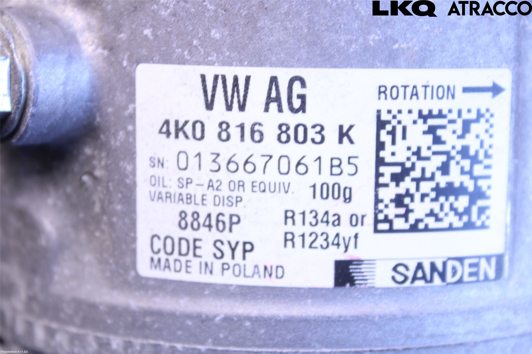 Audi A6 F2/C8 19- Varme Ac Kompressor
