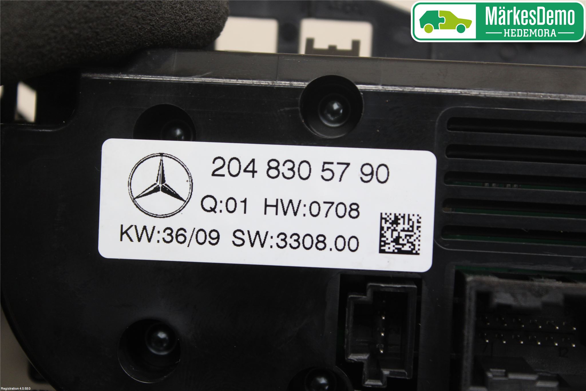Mercedes-Benz MB C-KLASS (W204) 07-15 Varme Ac Betjening-Display