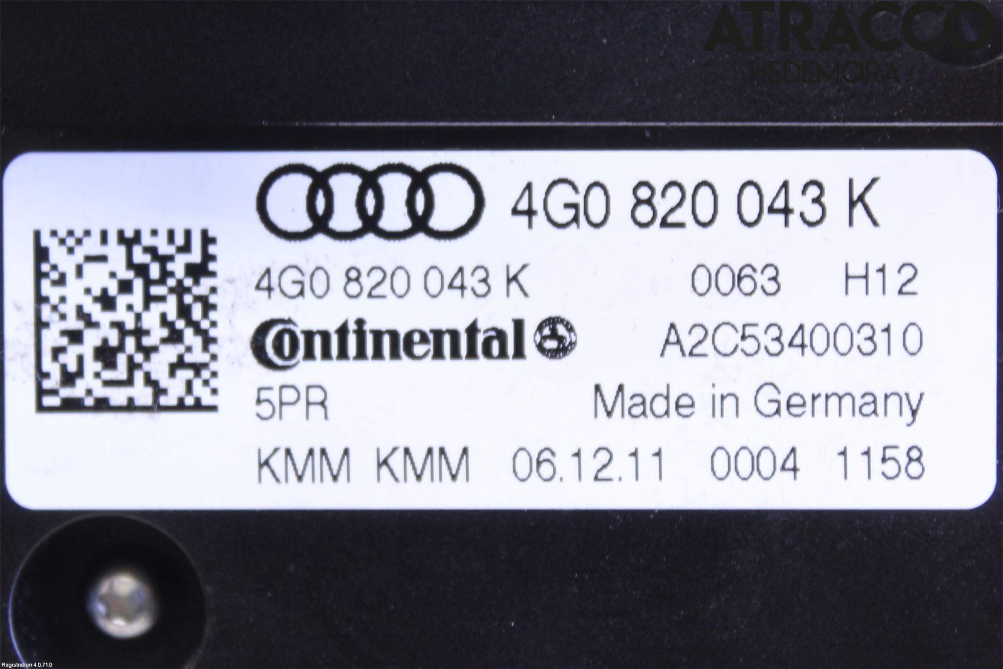 Audi A6/S6 4G 11-18 Varme Ac Betjening-Display