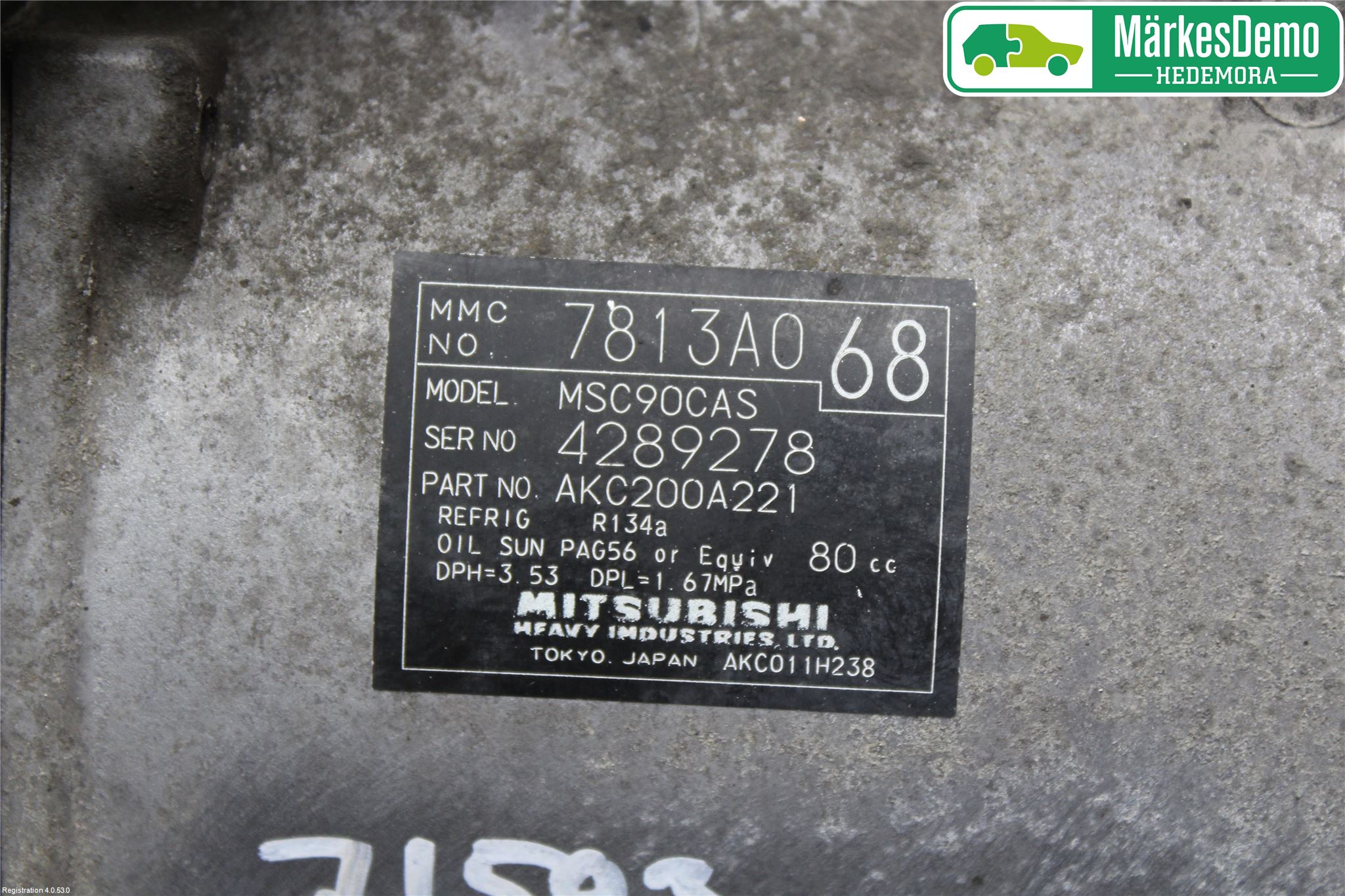 Mitsubishi LANCER 07-14 Varme Ac Kompressor