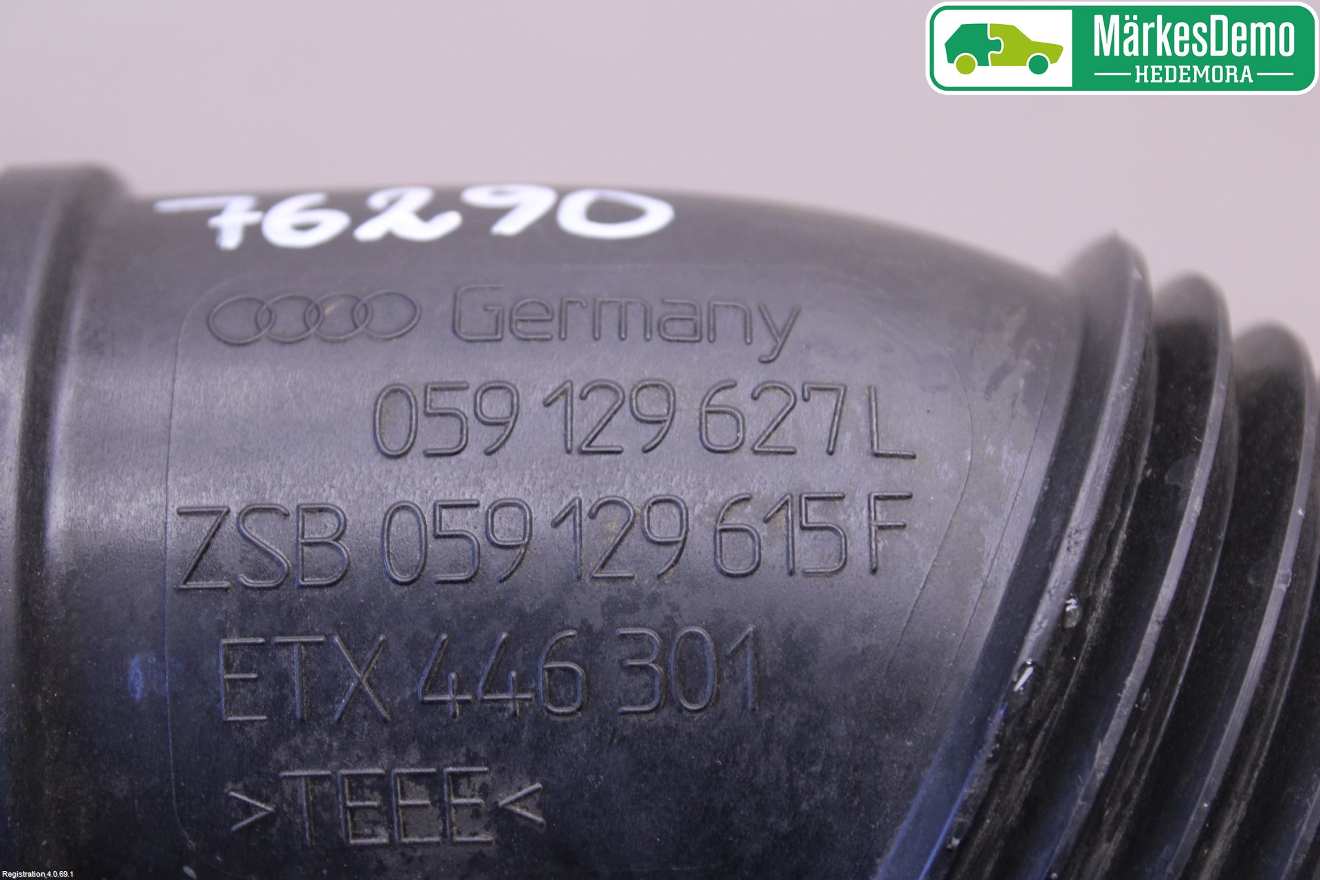 Audi A4/S4 08-11 Inns Gummibelg - Slange