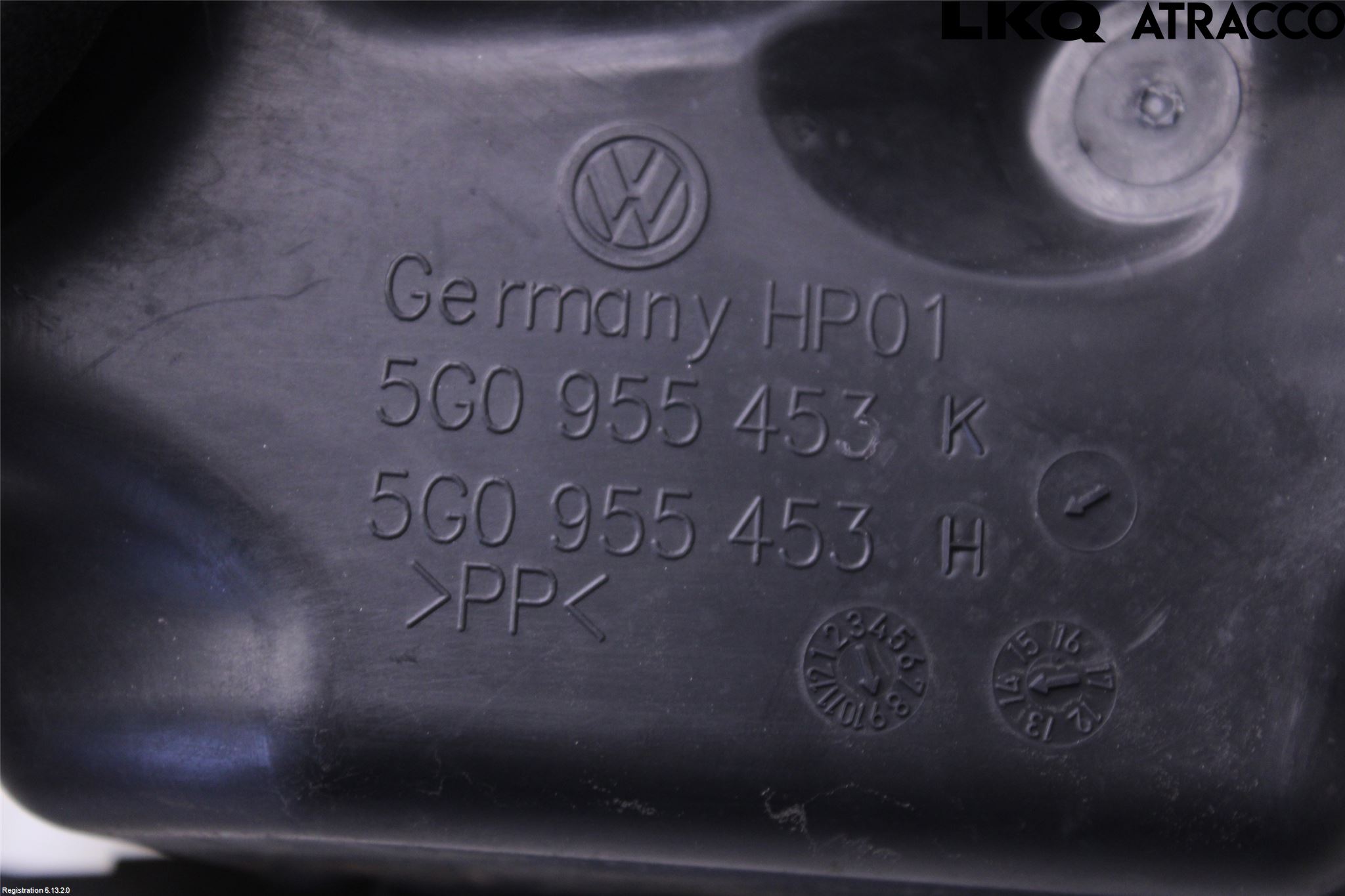 Volkswagen VW GOLF / E-GOLF VII 13-20 Spylerbeholder Frontrute-Lykte