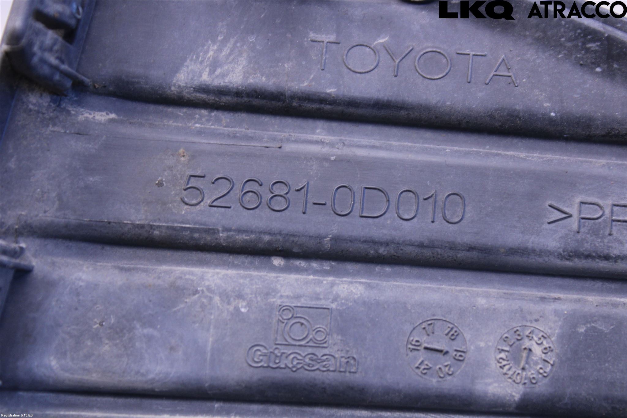 Toyota YARIS XP130 15-20 Støtfanger Bak Hjørne Høyre