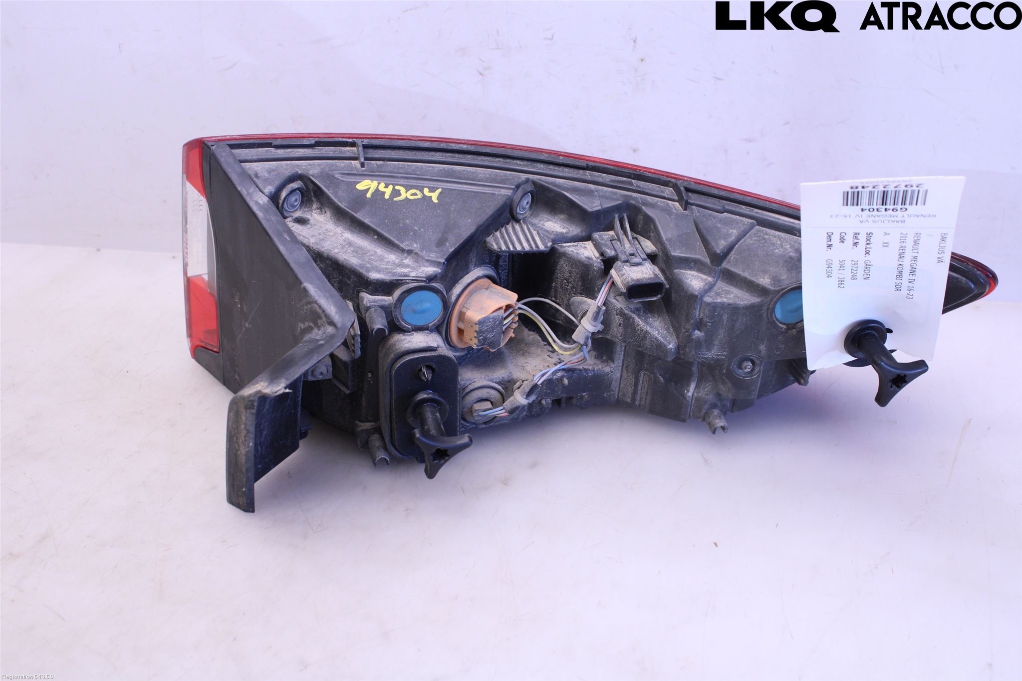Renault MEGANE IV 16-23 Baklykt Venstre