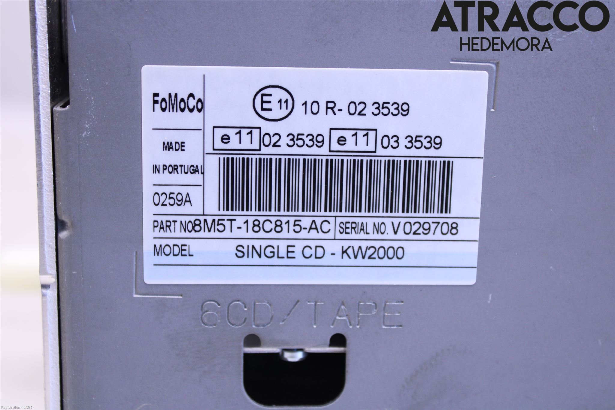 Ford FOCUS 08-11 Stereo Radio Med Cd