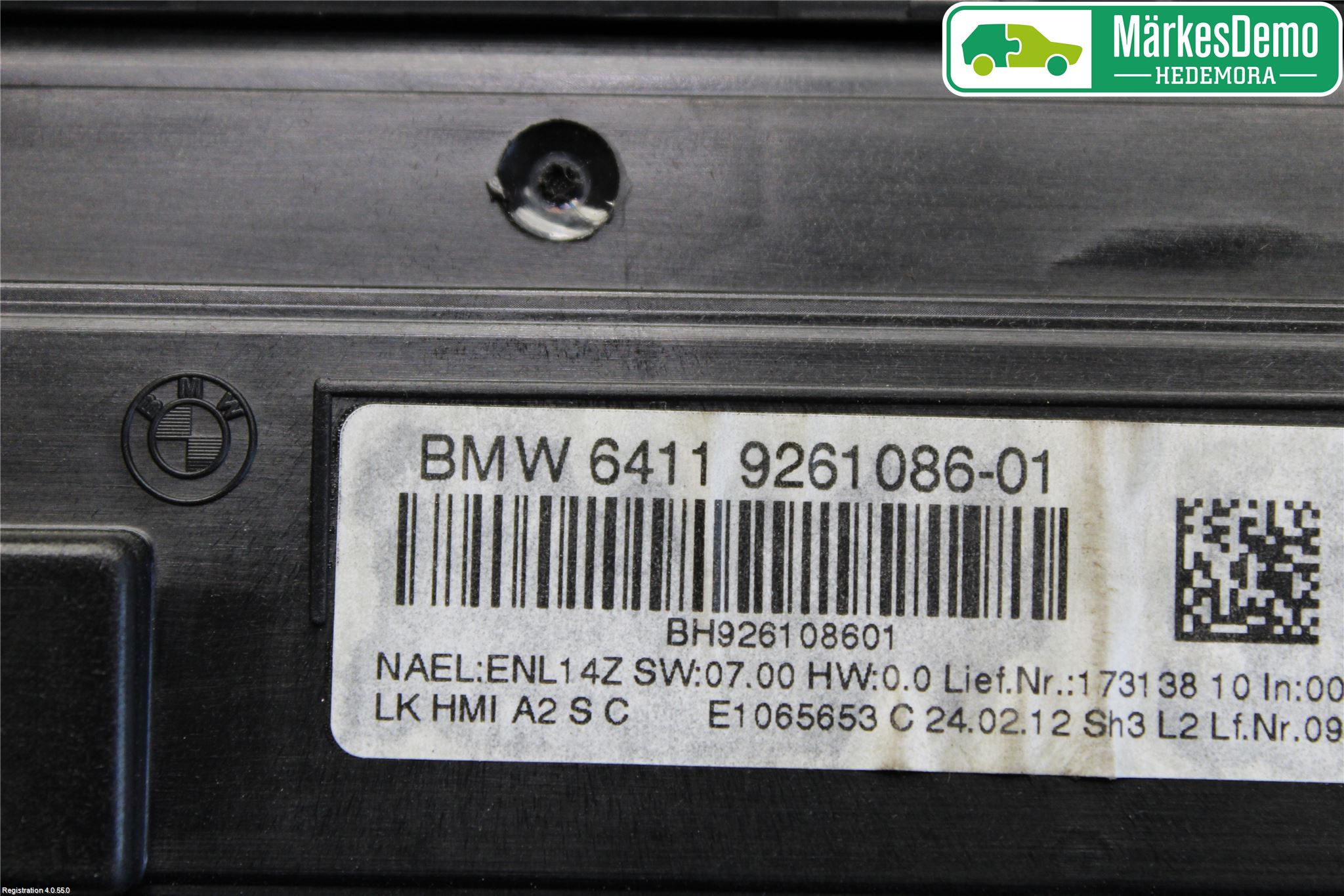 BMW 3 F30/F31/F80 12-19 Varme Ac Betjening-Display