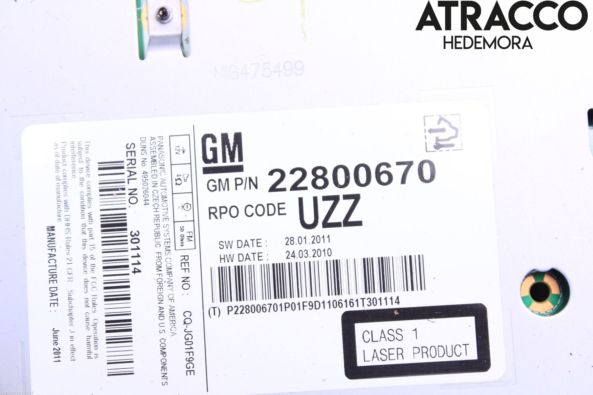 Opel ASTRA J 10-15 Stereo Radio Med Cd