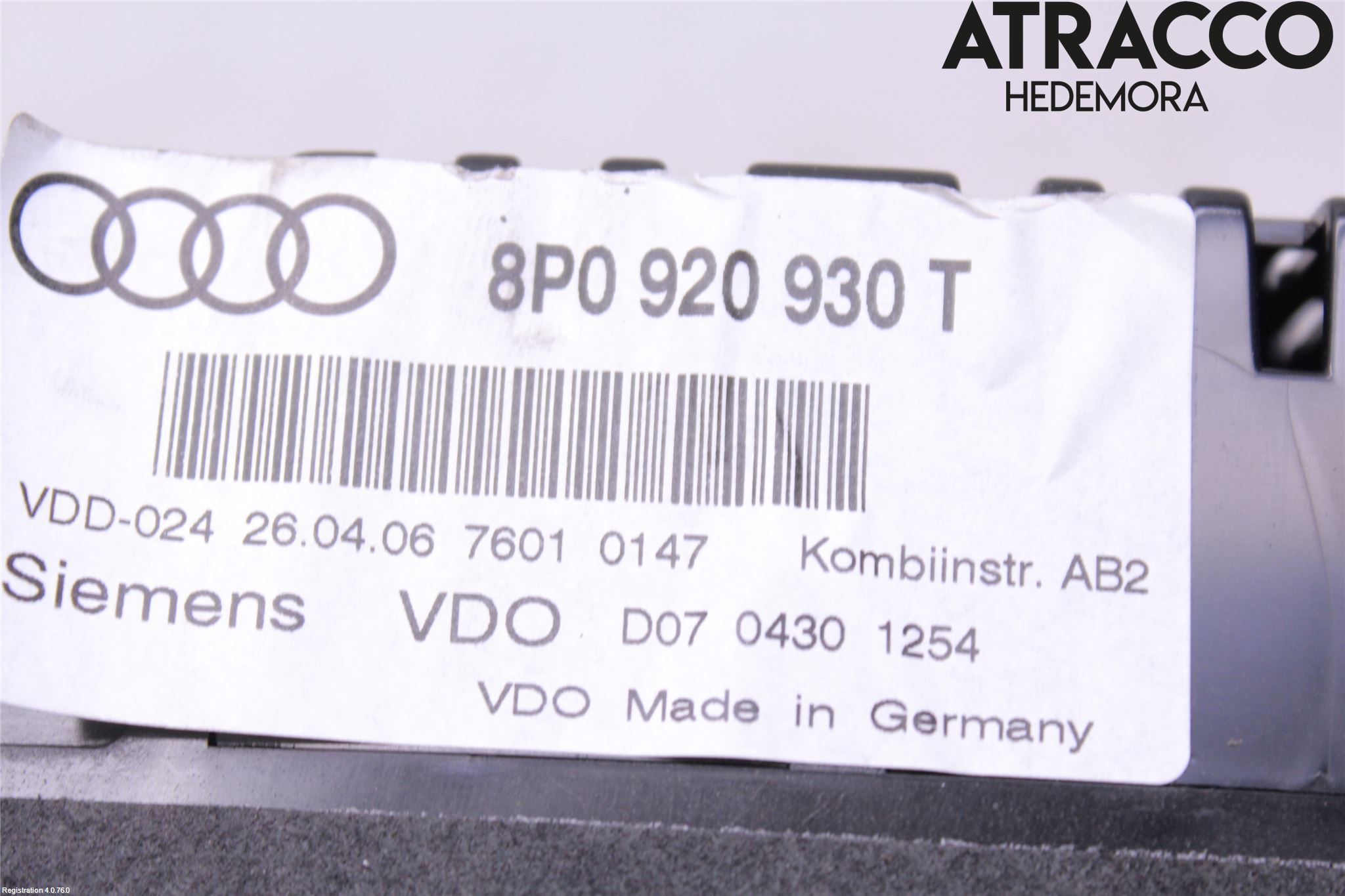 Audi A3/S3 05-13 Instr Kombinert