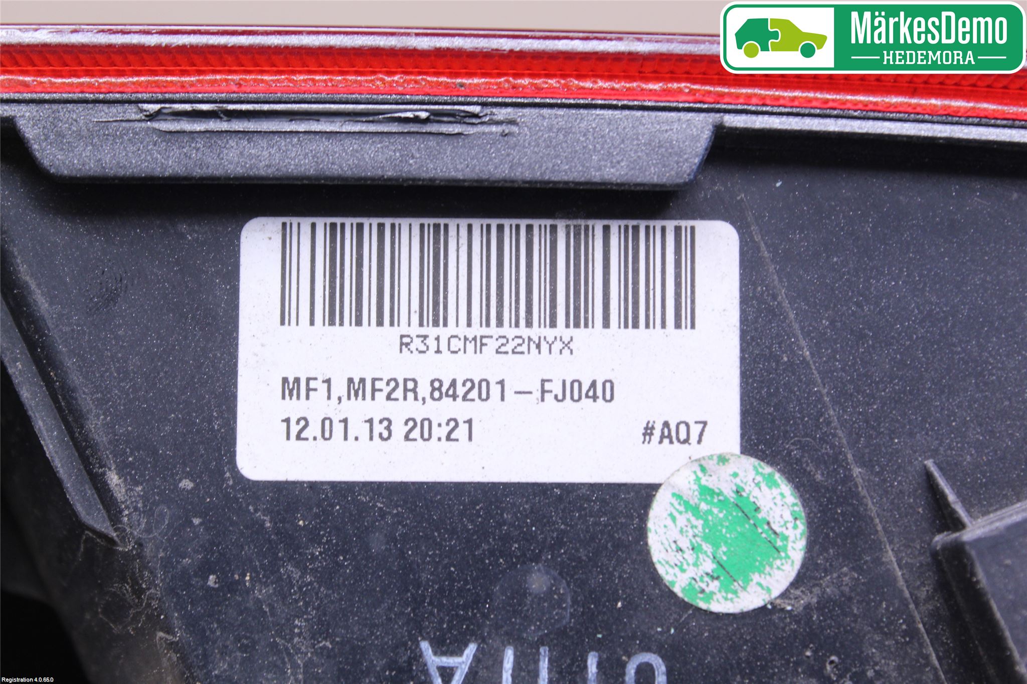 Subaru IMPREZA IV 13-17 Baklykt Høyre