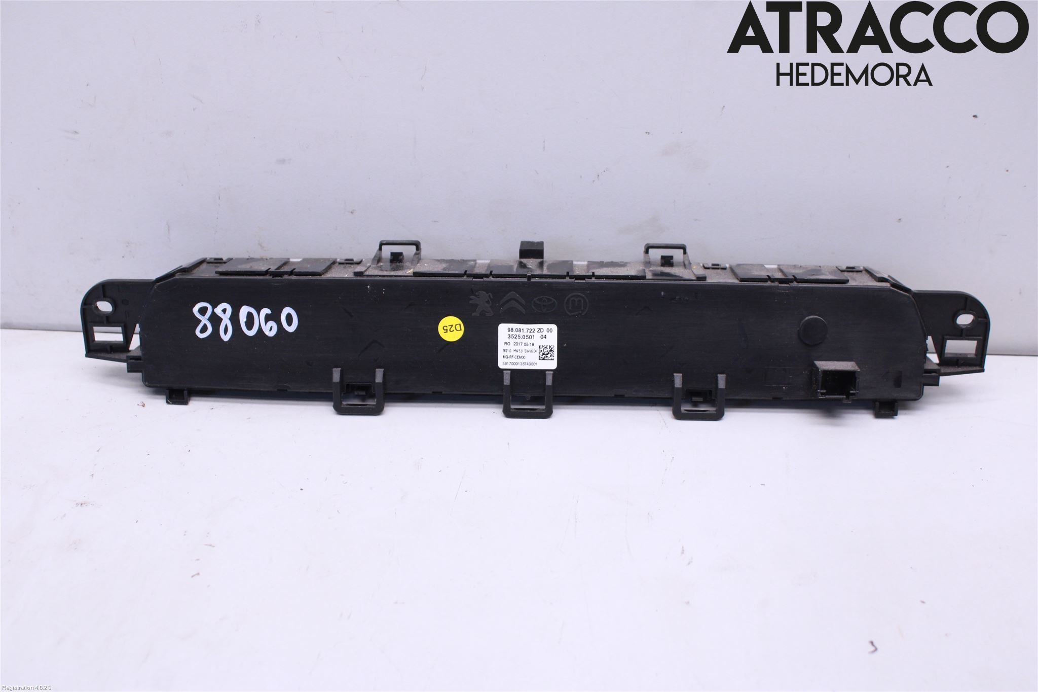 Citroen JUMPY/E-JUMPY 16- Varme Ac Betjening-Display