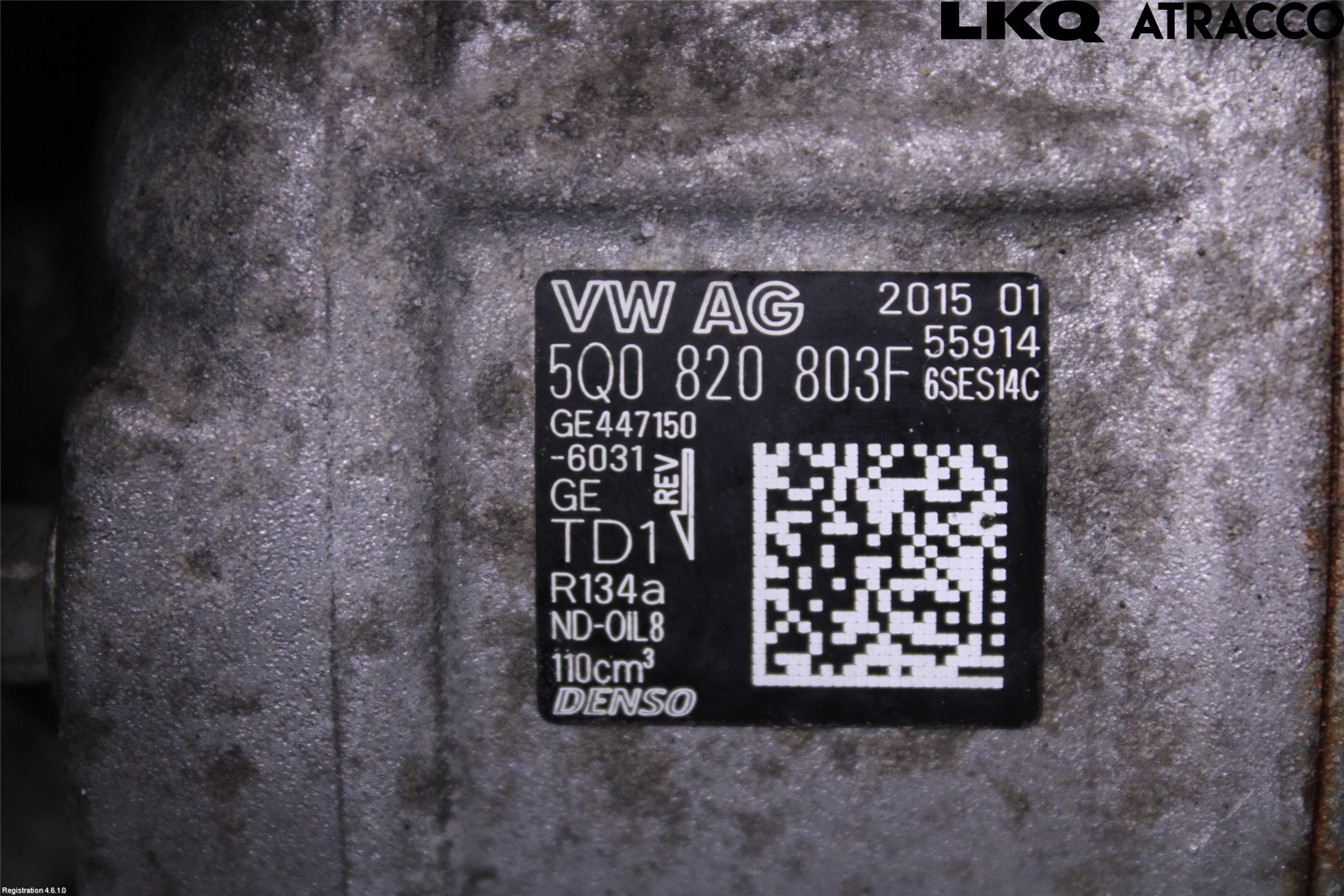 Volkswagen VW GOLF / E-GOLF VII 13-20 Varme Ac Kompressor
