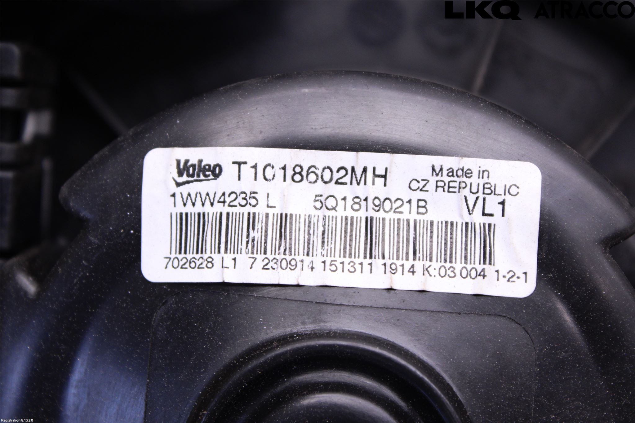 Volkswagen VW GOLF / E-GOLF VII 13-20 Varme Ac Varmeapparatvifte