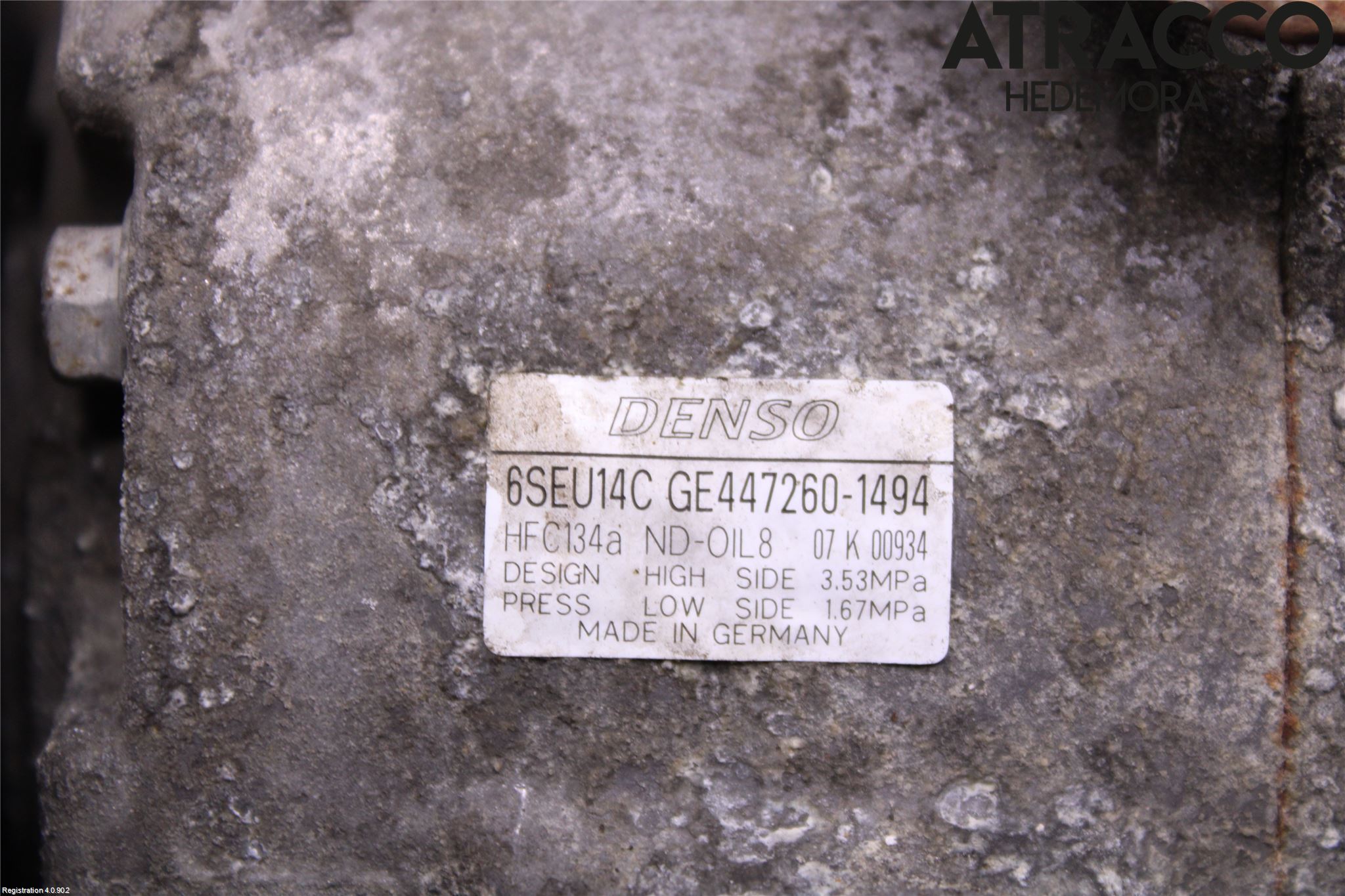 Toyota AURIS 07-09 Varme Ac Kompressor