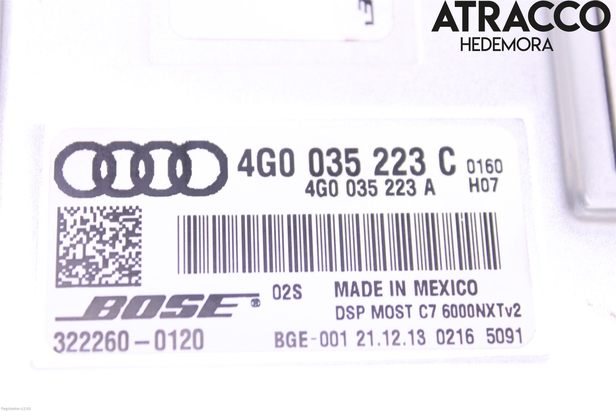 Audi A7/S7 4G 11-17 Stereo Forsterker
