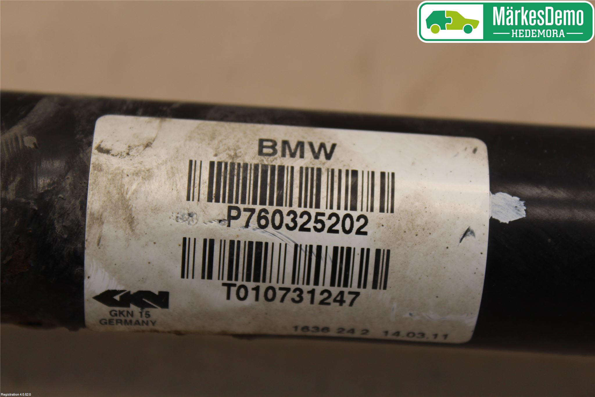 BMW X5 E70 07-13 Drivaksel Bak Kompl Venstre