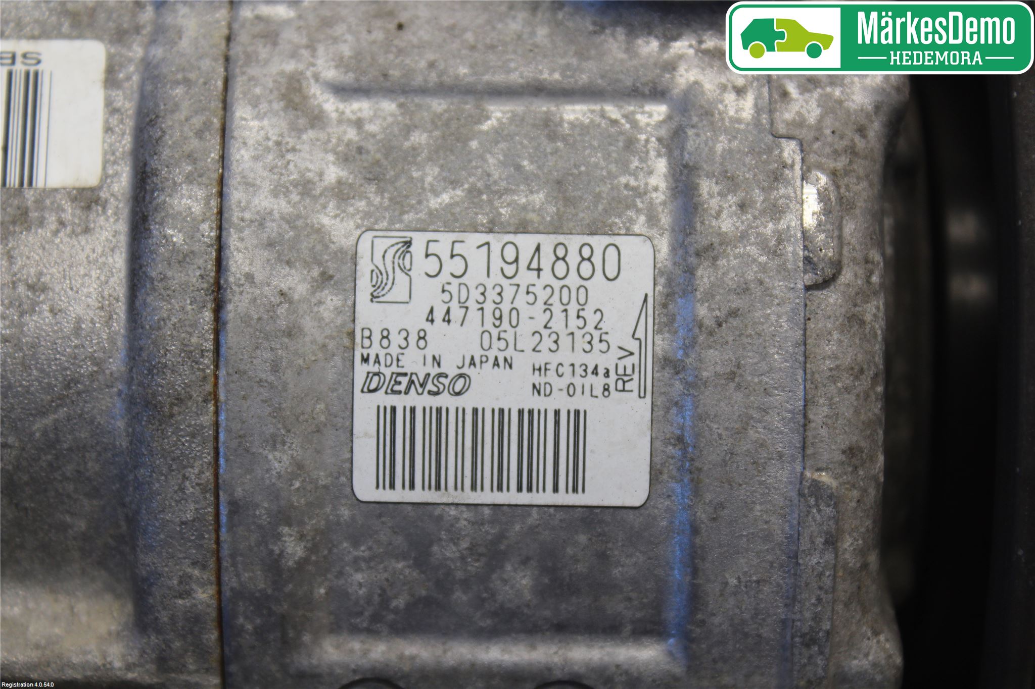 Fiat PUNTO EVO 10-12 Varme Ac Kompressor
