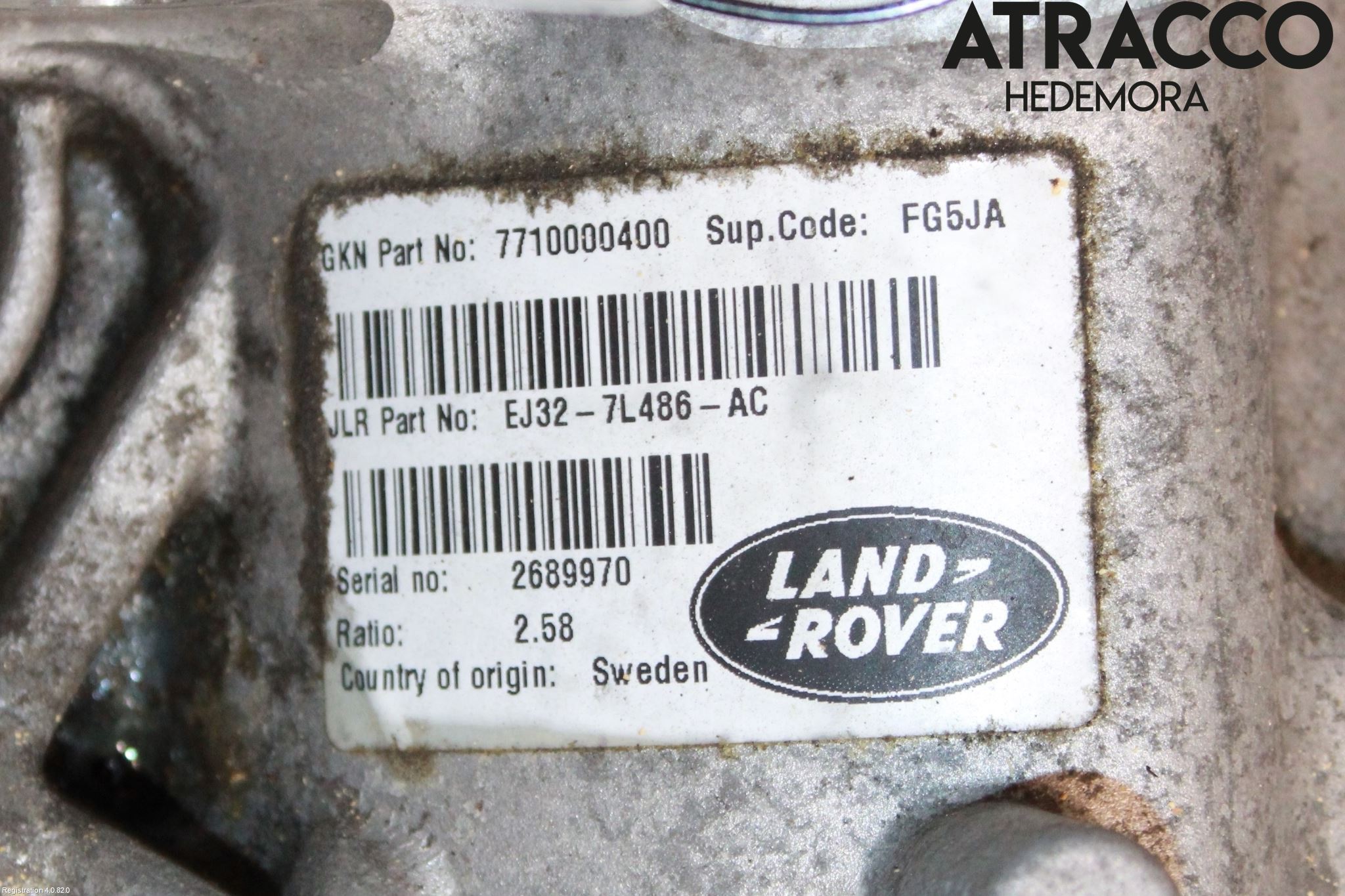 Landrover LAND ROVER RANGE ROVER EVOQUE (L538) 11-18 Gearkasse Fordelingskasse