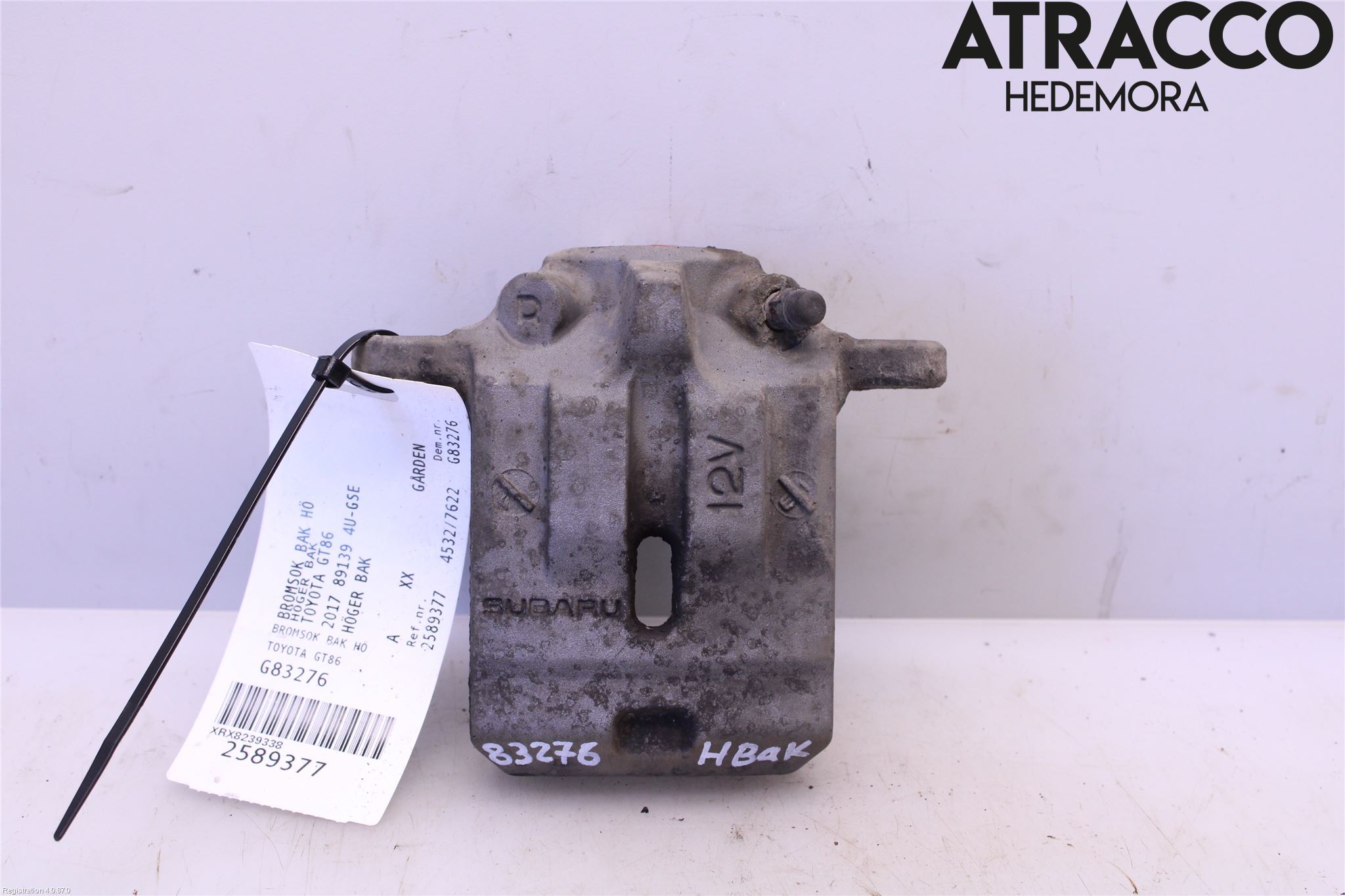 Toyota GT86 12- Bremsecaliper Bak Høyre