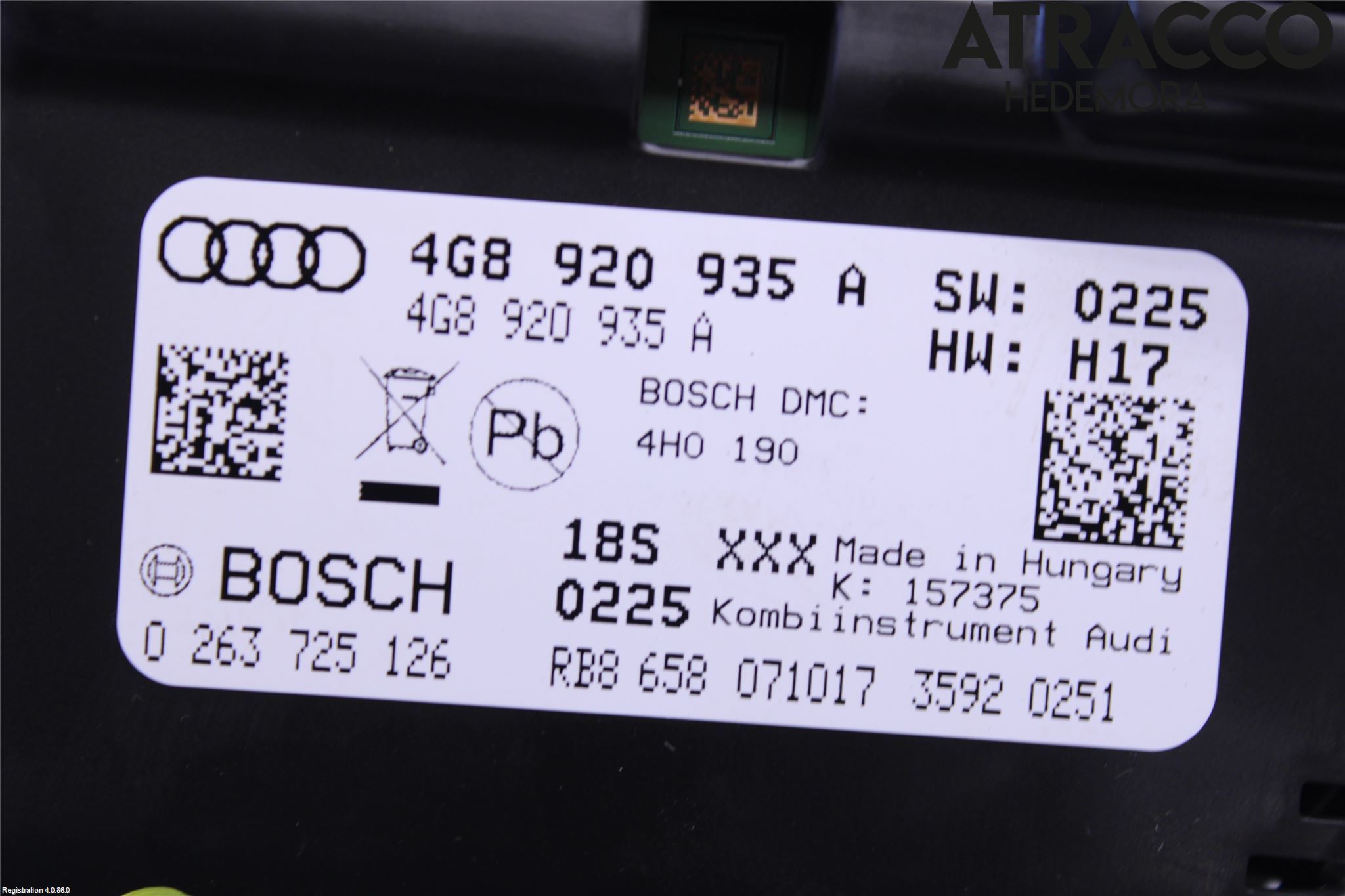 Audi A6/S6 4G 11-18 Instr Kombinert