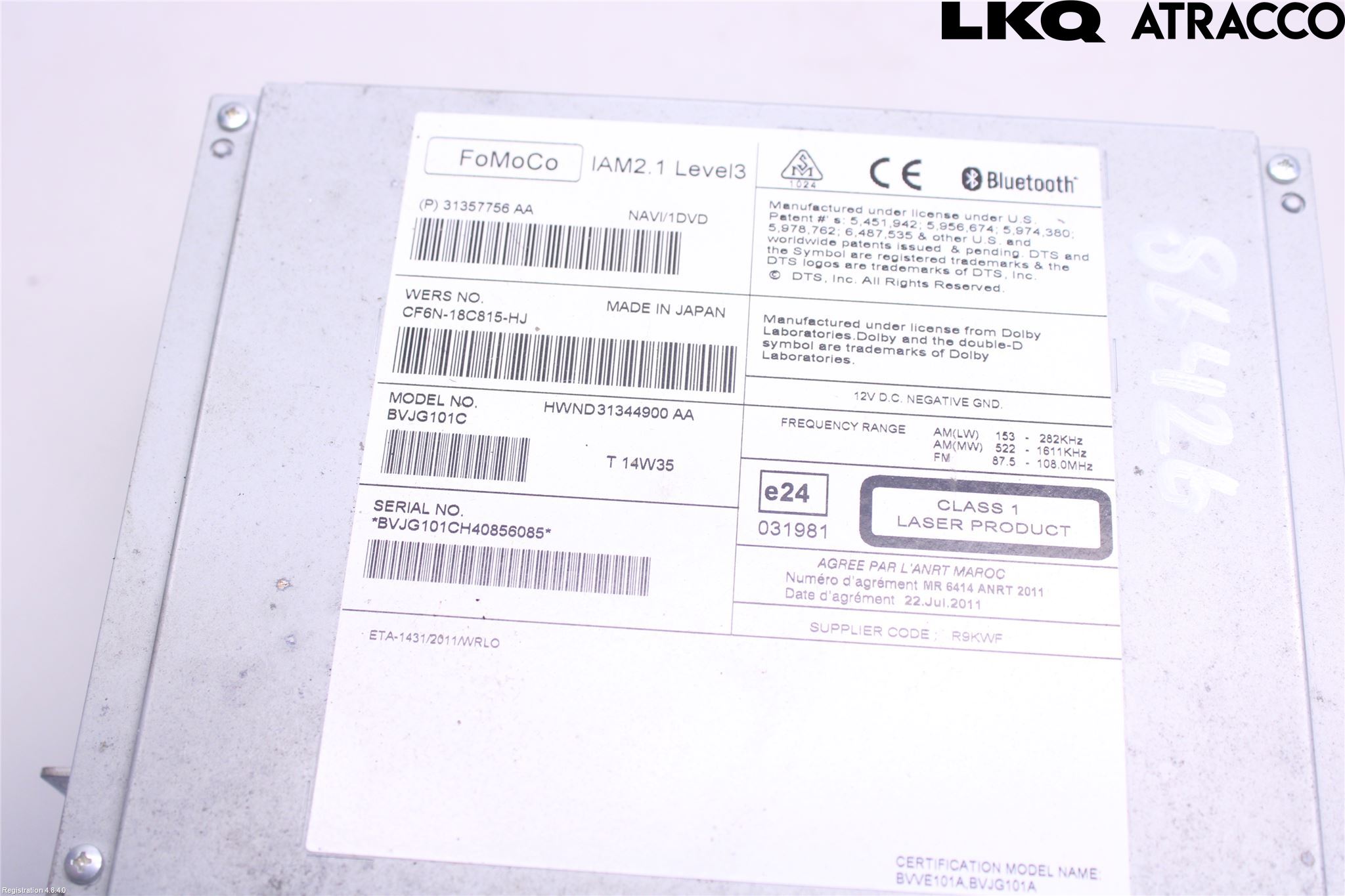 Landrover LAND ROVER RANGE ROVER EVOQUE (L538) 11-18 Stereo Radio Med Cd