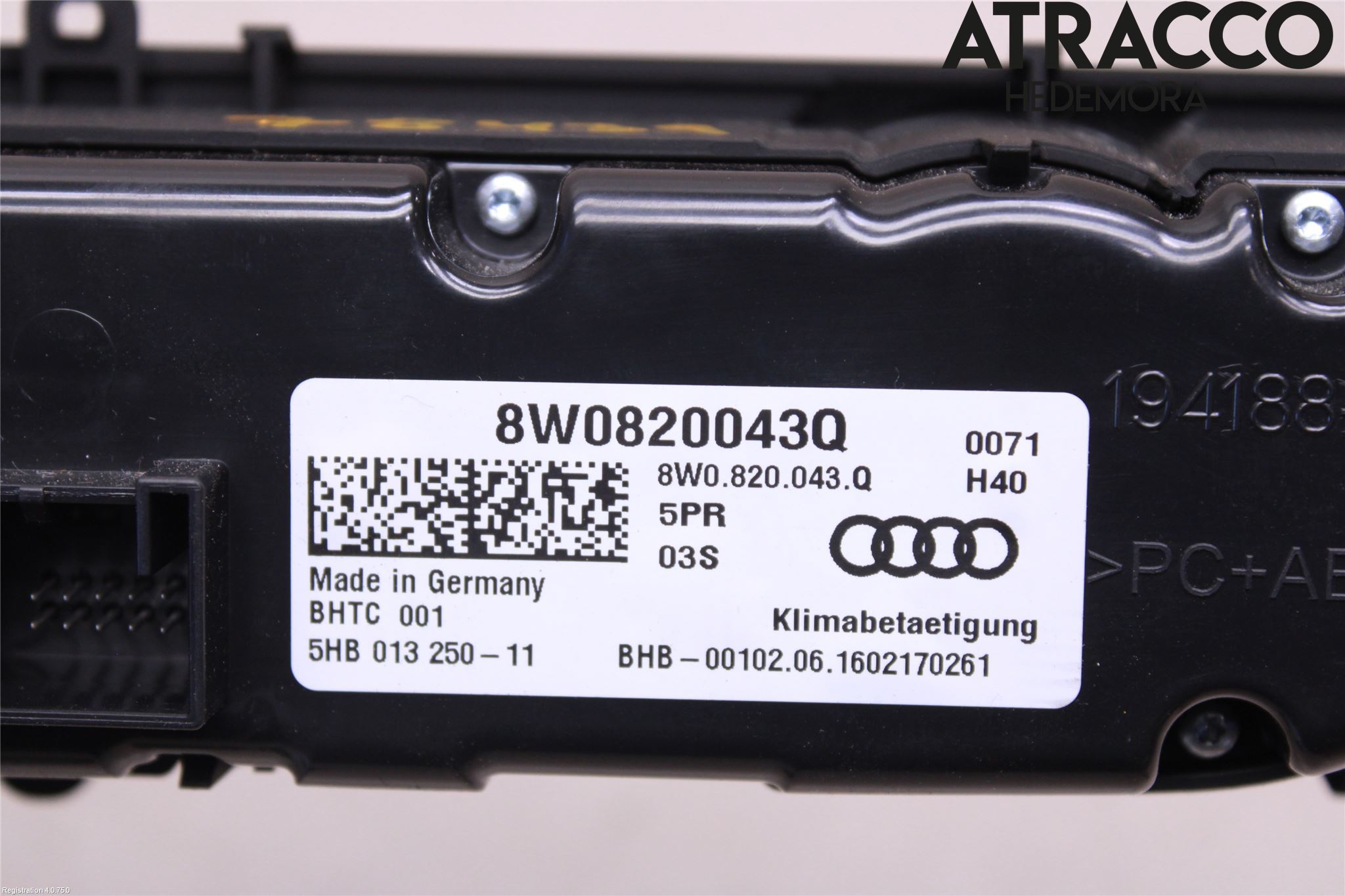 Audi A4/S4 B9 16-19 Varme Ac Betjening-Display