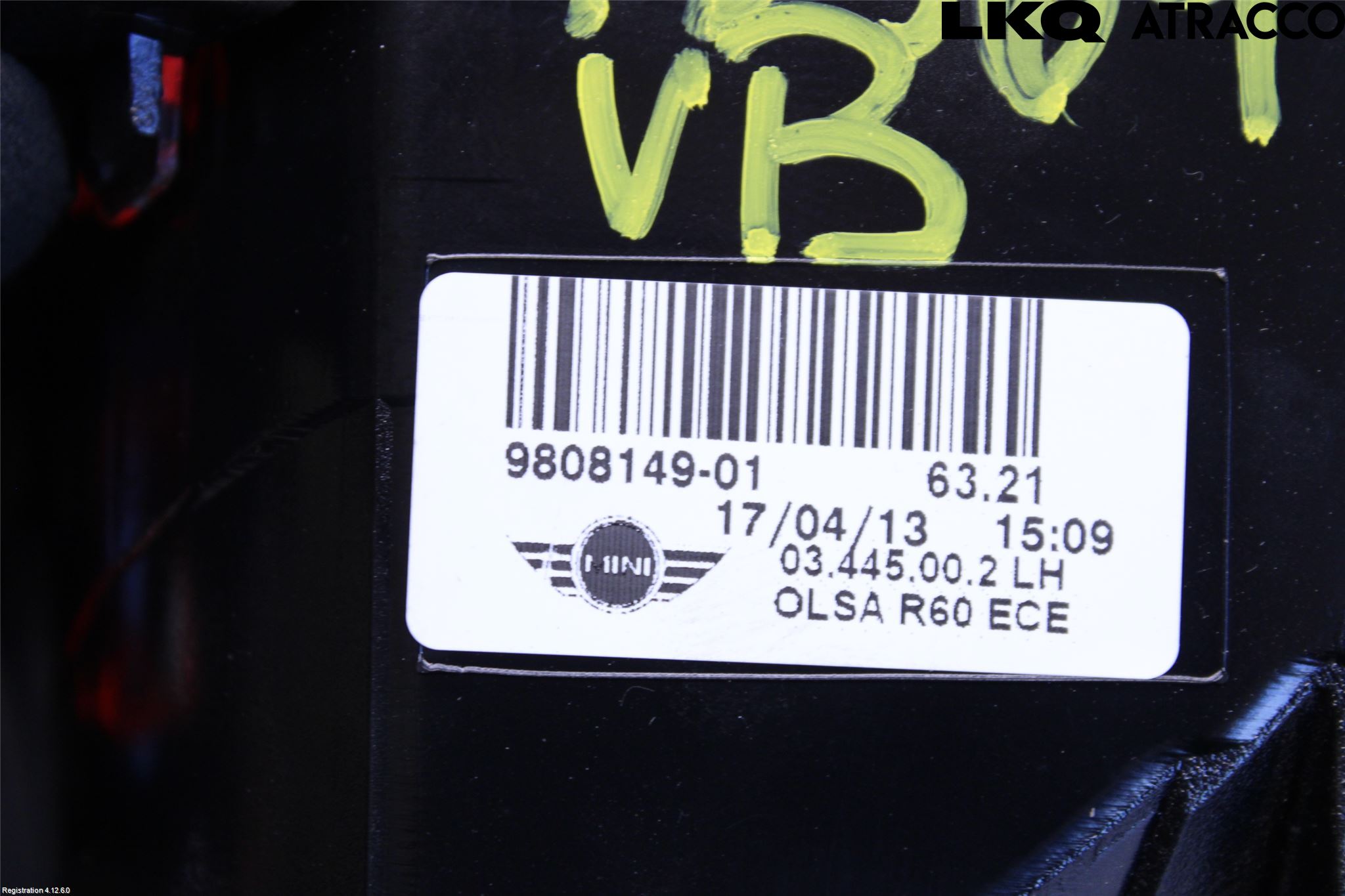Mini COUPE R56 05-14 Baklykt Venstre