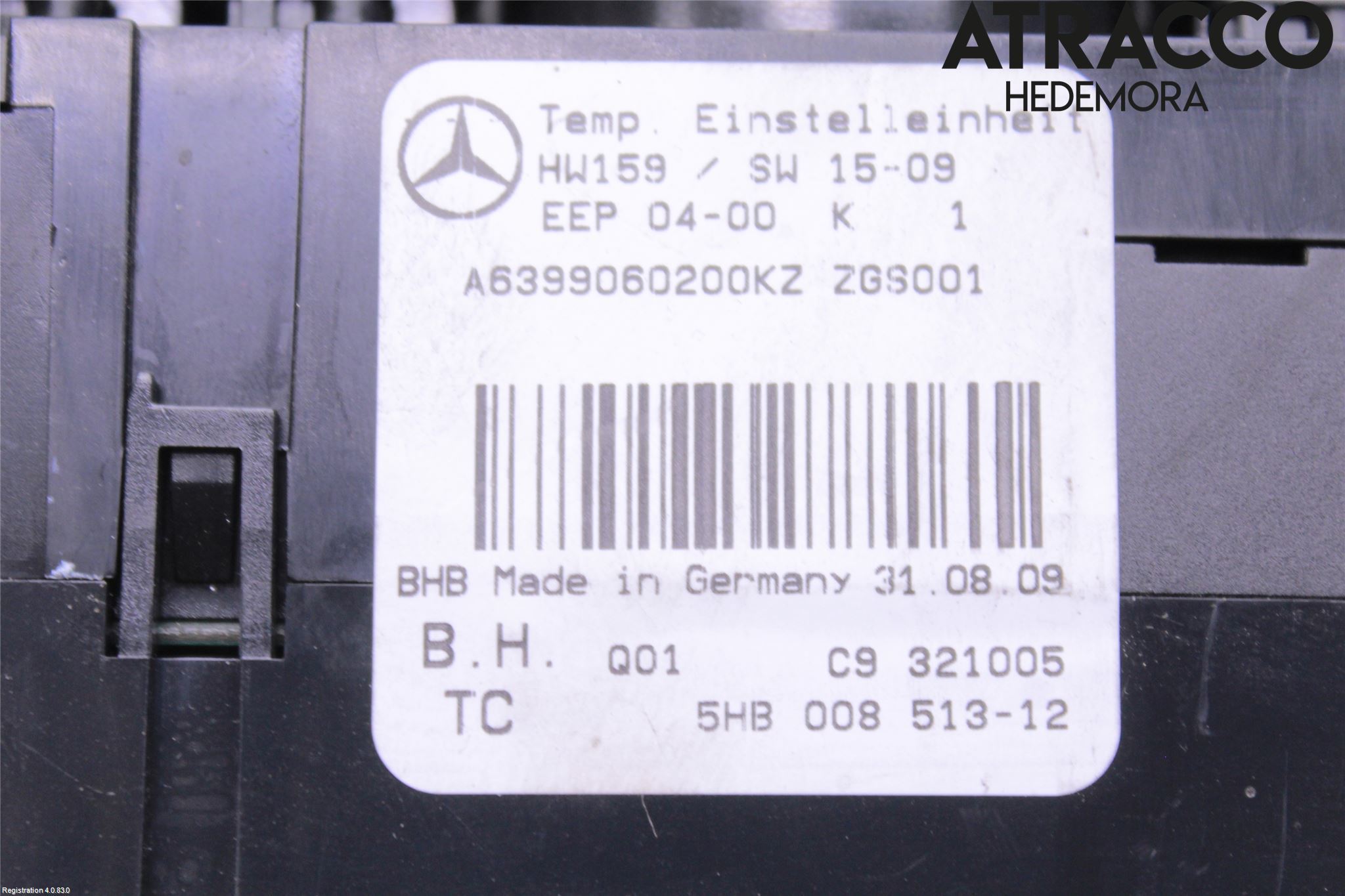 Mercedes-Benz MB VITO/VIANO (W639) 04-14 Varme Ac Betjening-Display