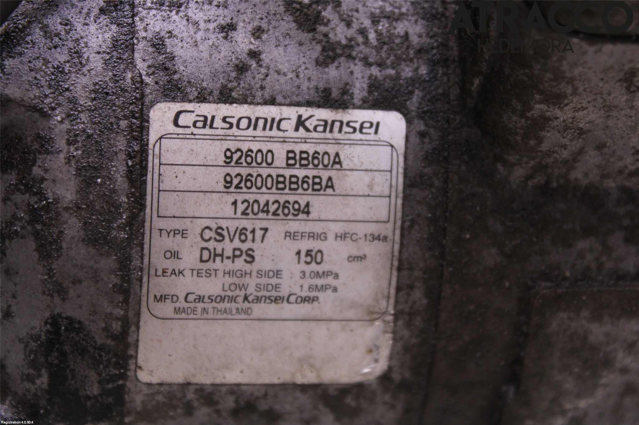 Nissan QASHQAI+2  10-14 Varme Ac Kompressor