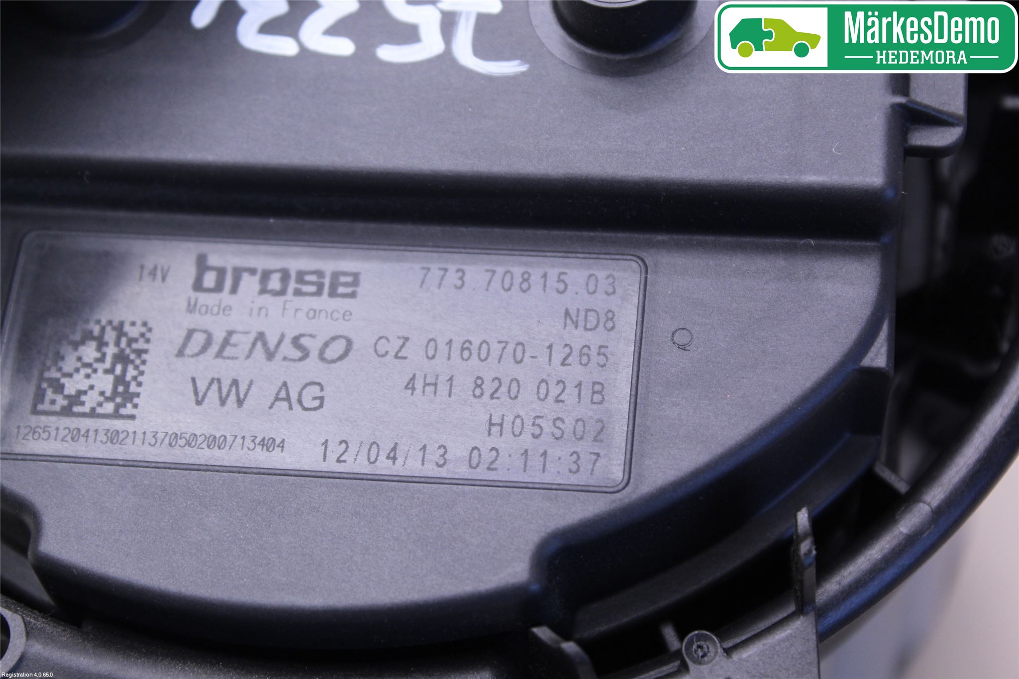 Audi A7/S7 4G 11-17 Varme Ac Varmeapparatvifte