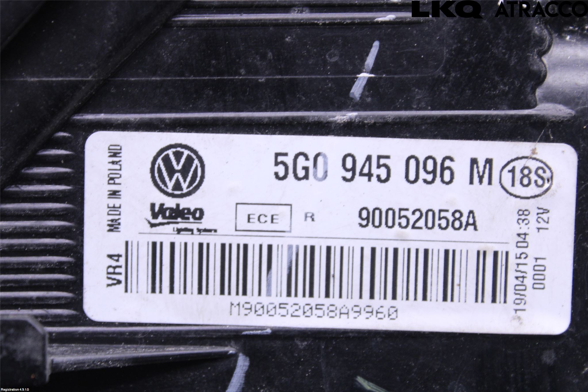 Volkswagen VW GOLF / E-GOLF VII 13-20 Baklykt Høyre
