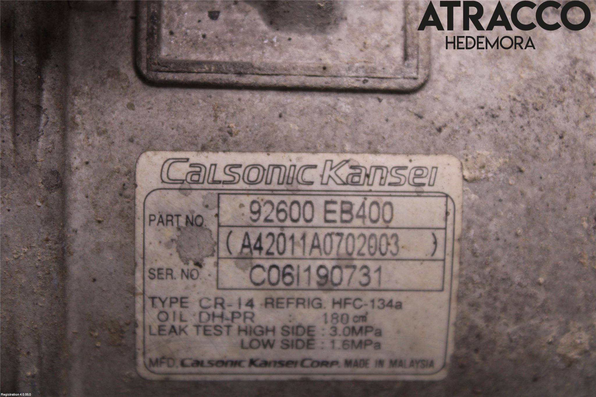 Nissan NAVARA 05-16 Varme Ac Kompressor
