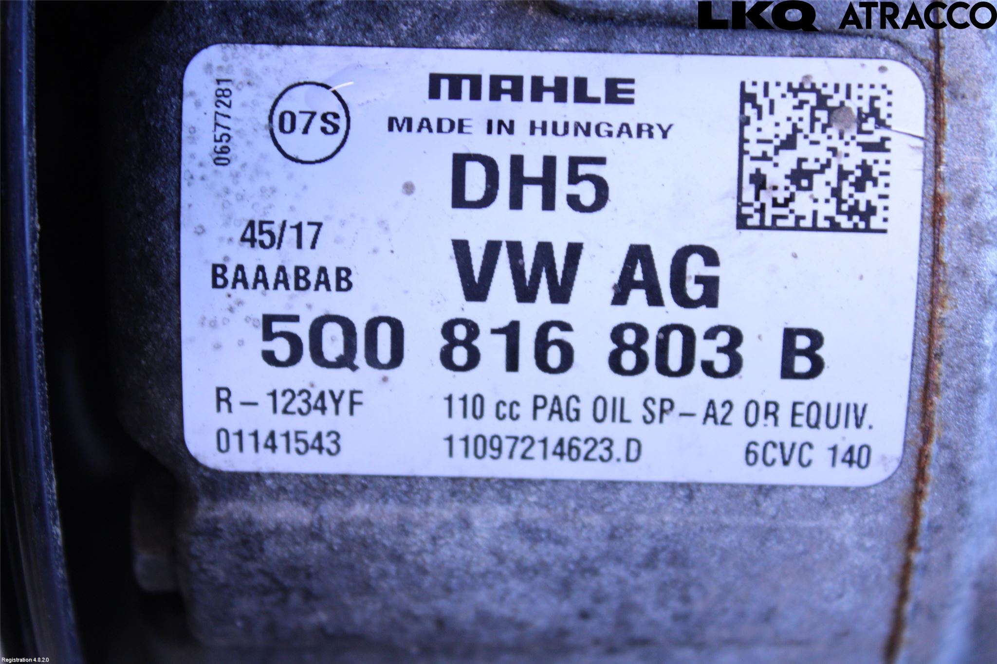 Volkswagen VW TIGUAN 16-24 Varme Ac Kompressor