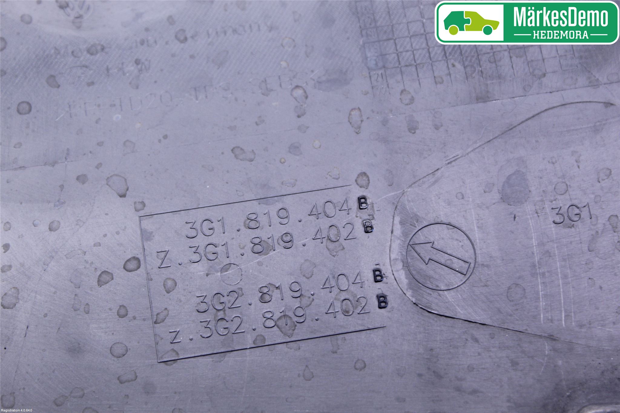 Volkswagen VW PASSAT 15-19 Visker Deksel-Grill-Under Frr